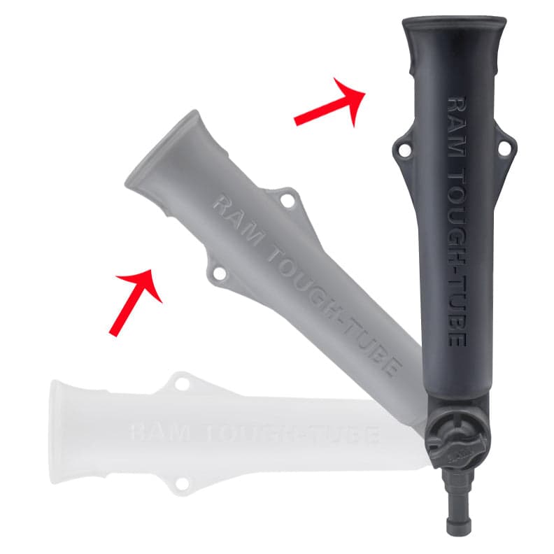 RAM® Tough-Tube™ Rod Holder with 2" (50.8 mm) Ratchet Spline Post Arm