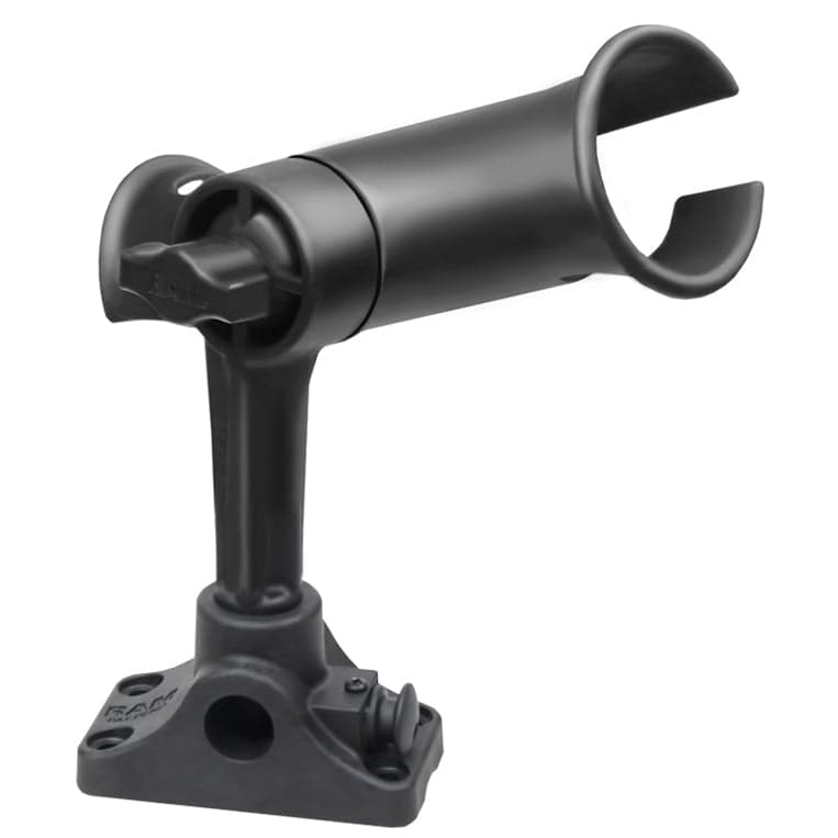 RAM® Tube Jr.™ Rod Holder with Bulkhead/Flat Surface Base - 4" (10.2 cm) Post