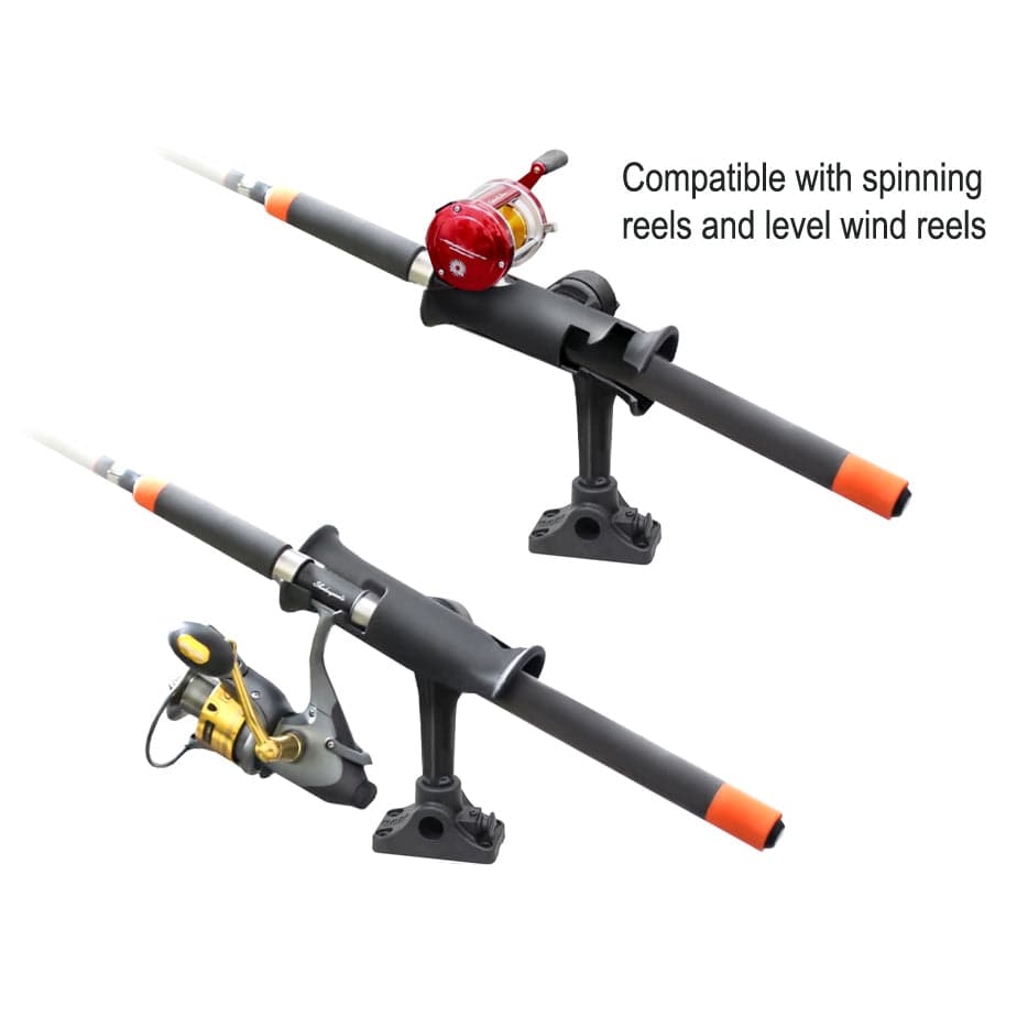 RAM® Tube Jr.™ Rod Holder with Bulkhead/Flat Surface Base - 4" (10.2 cm) Post