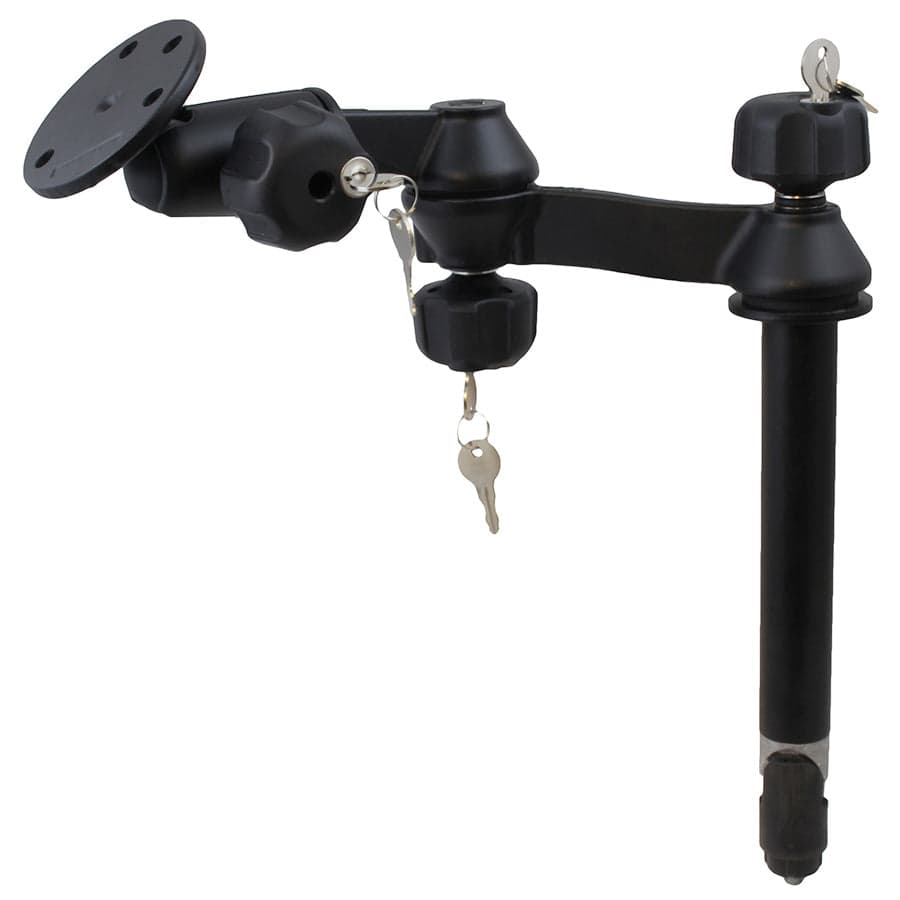 RAM® 8" (20.3 cm) Upper Pole with Locking Double Swing Arms and Large Round Plate