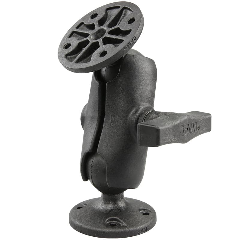 RAM® Composite Double Ball Mount with Two Round Plates - Short