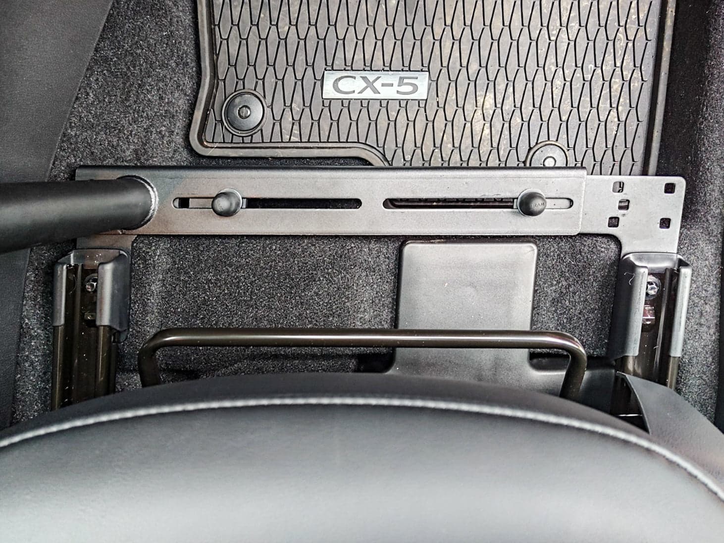 RAM® No-Drill™ Universal Vehicle Floor Mount with Double Ball Mount