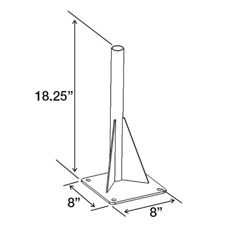 RAM® Universal Drill-Down Vehicle Base with Lower Pole