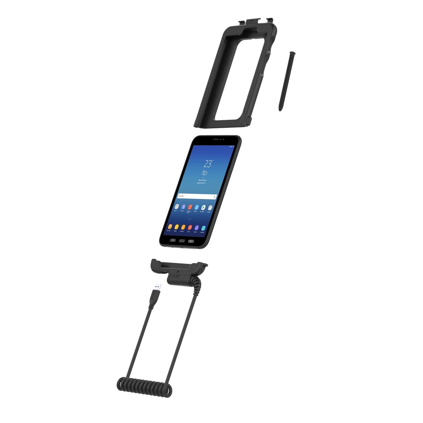 RAM® Tough-Case™ with USB-A for Samsung Tab Active5 & 3 + More
