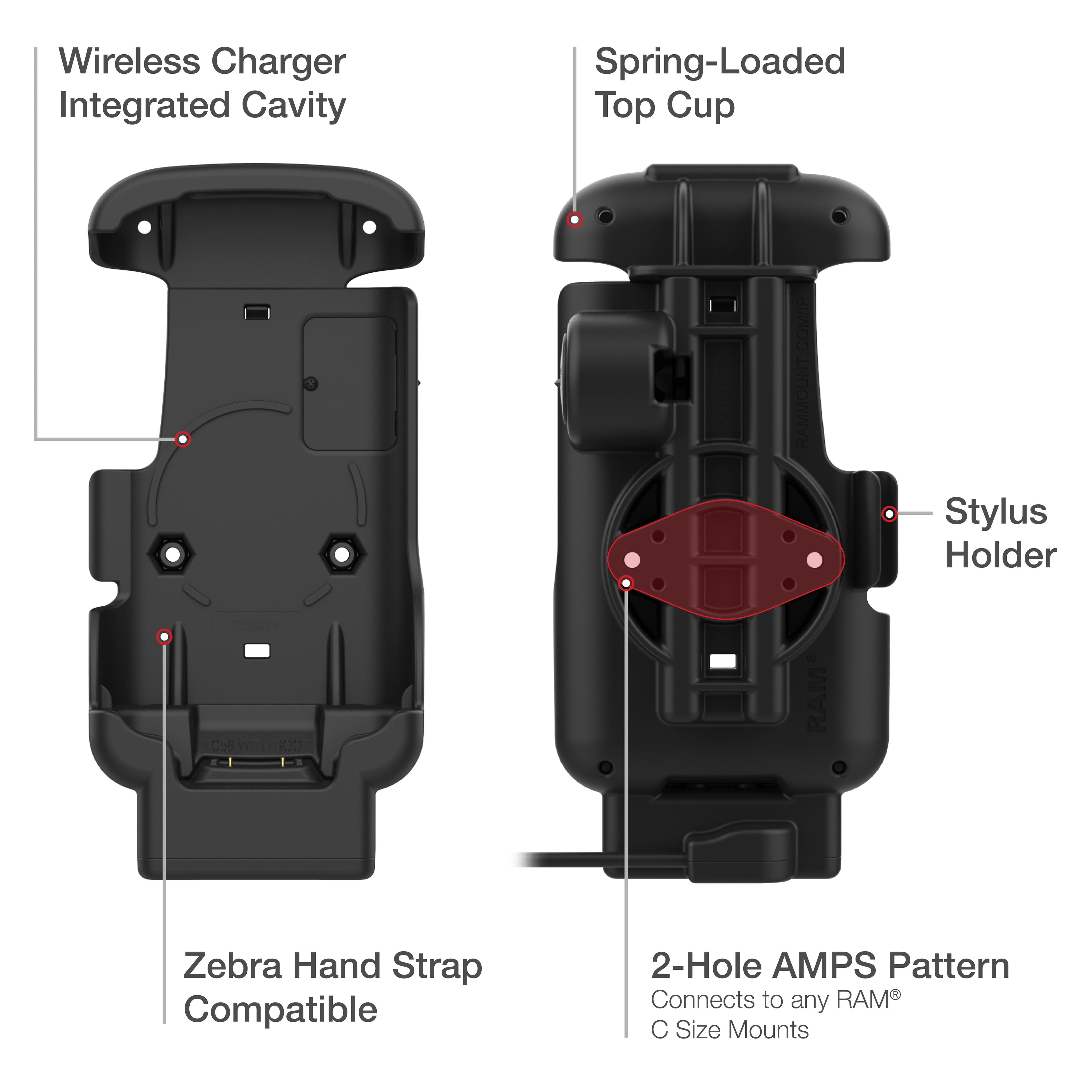 RAM® Form-Fit Powered Dock for Zebra TC73 & TC78