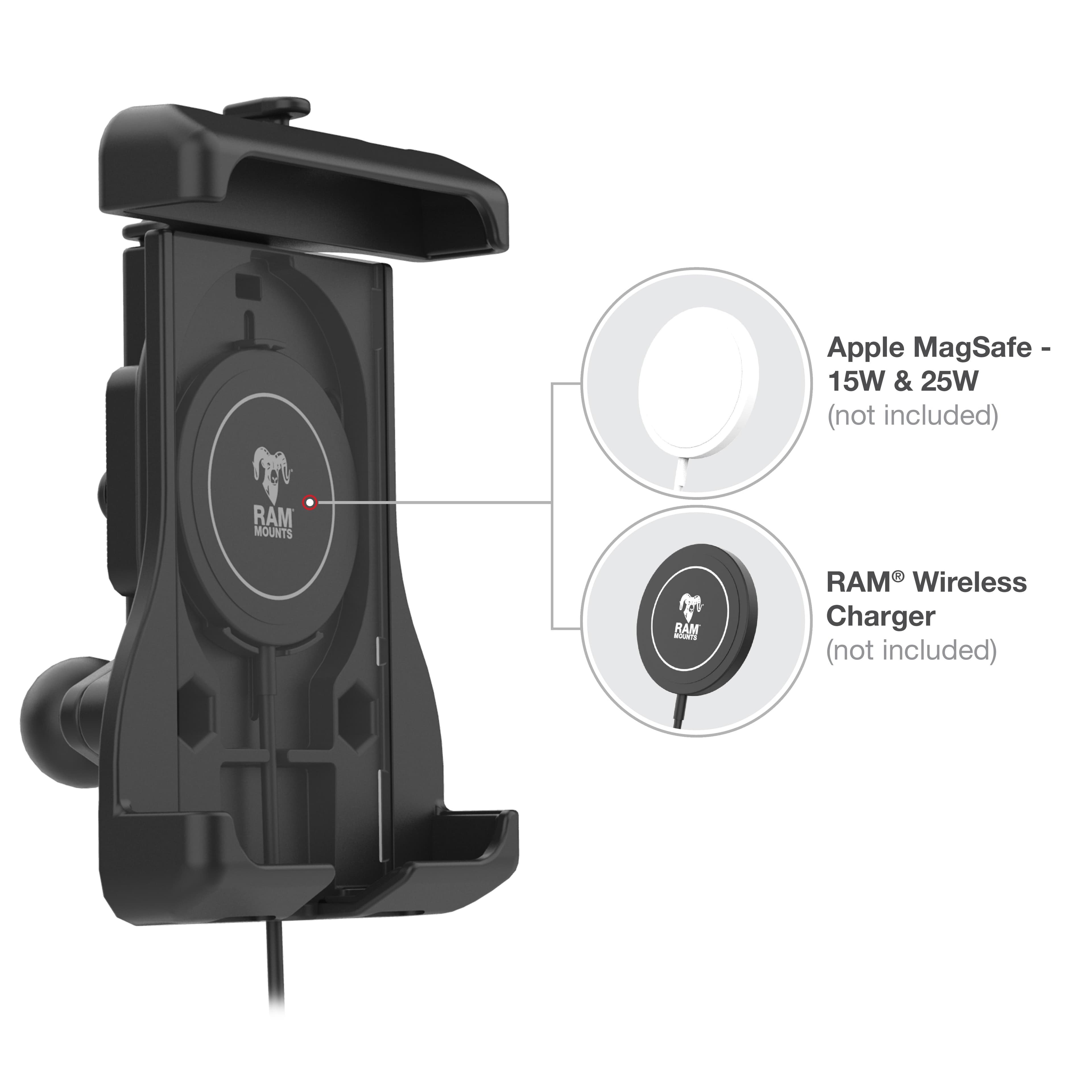RAM® Quick-Grip™ Holder with Ball for iPhone 12 Series + MagSafe