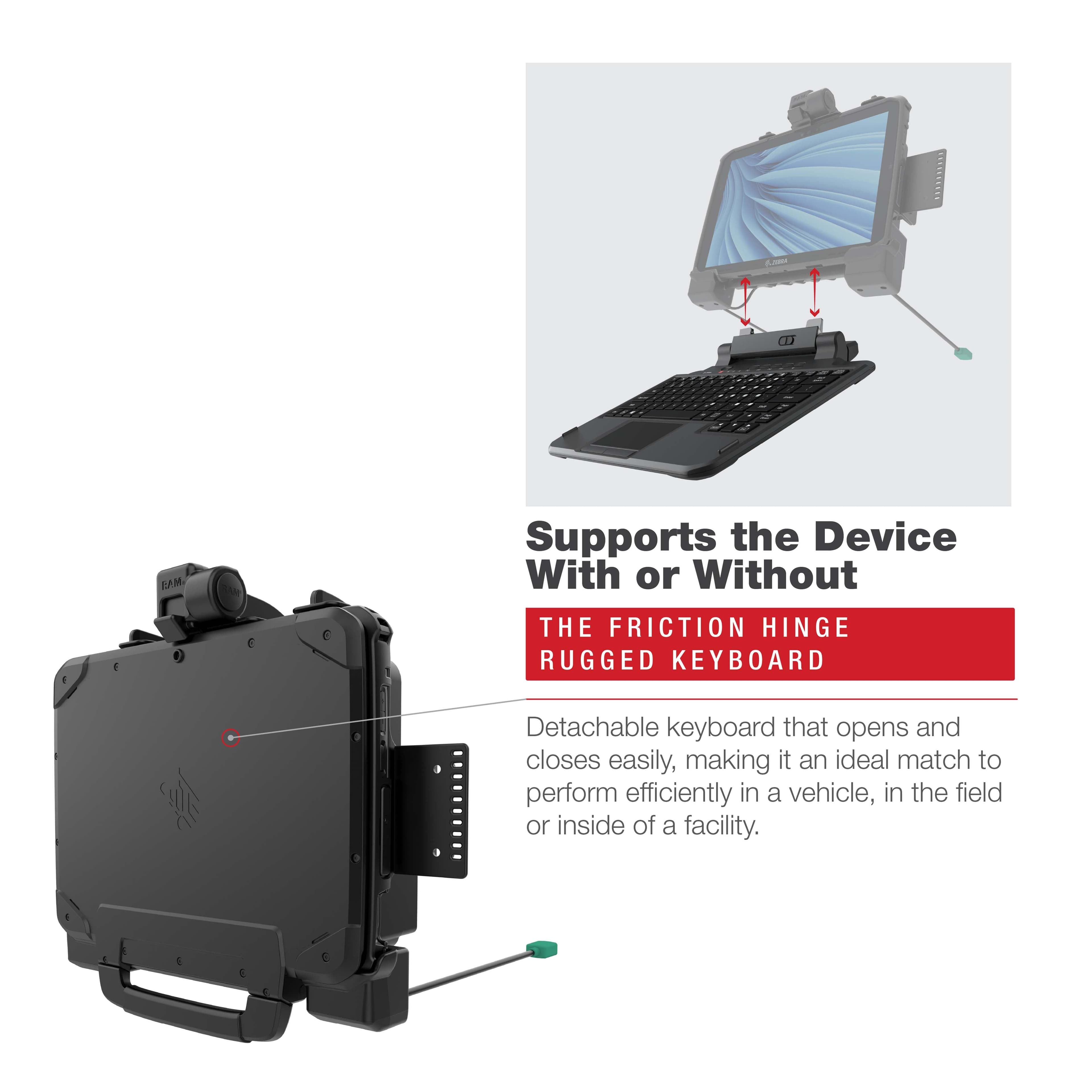 RAM® Power + Data Dock for Zebra ET8x 2-in-1 Tablet