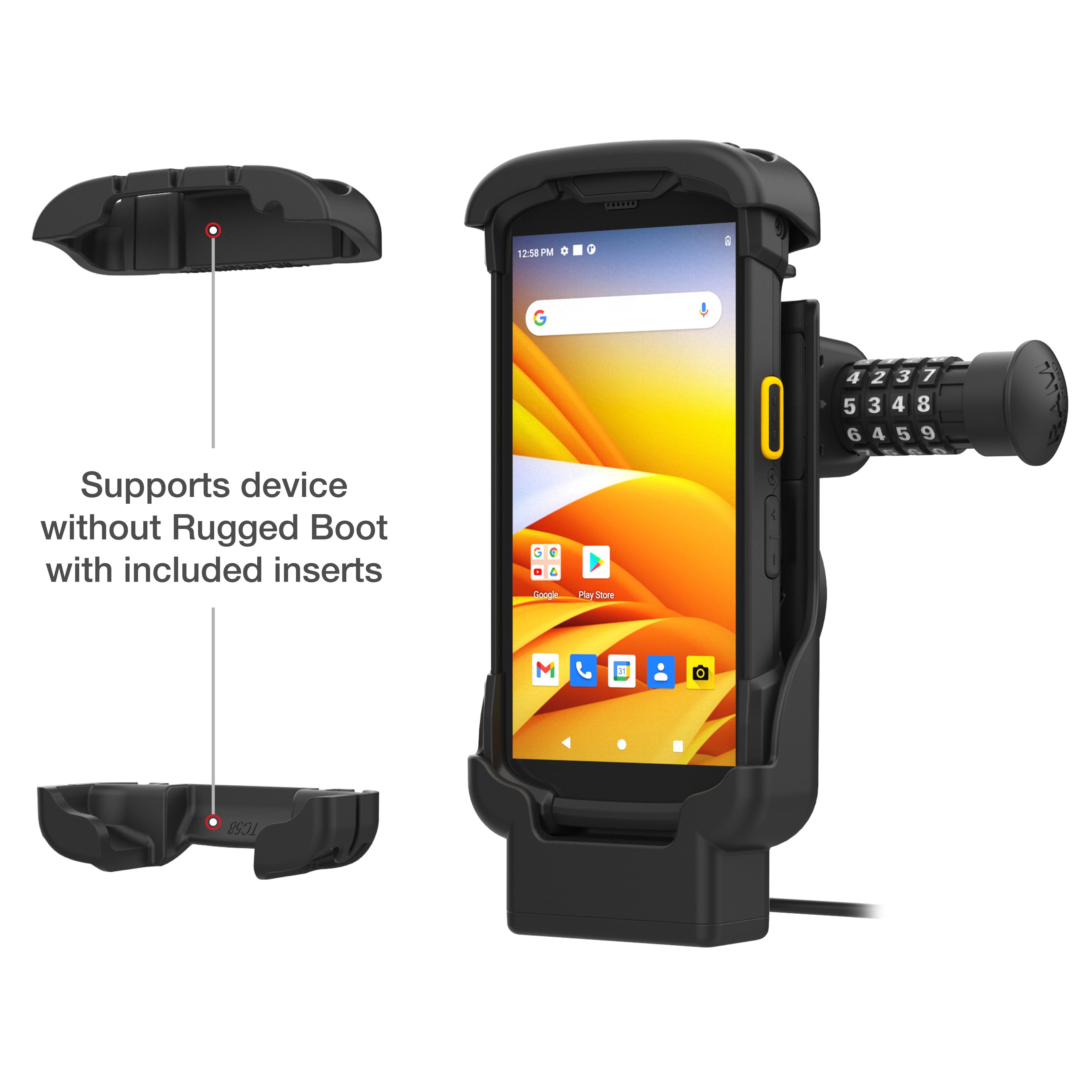 RAM® Combo-Locking Form-Fit Powered Dock for Zebra TC73 & TC78