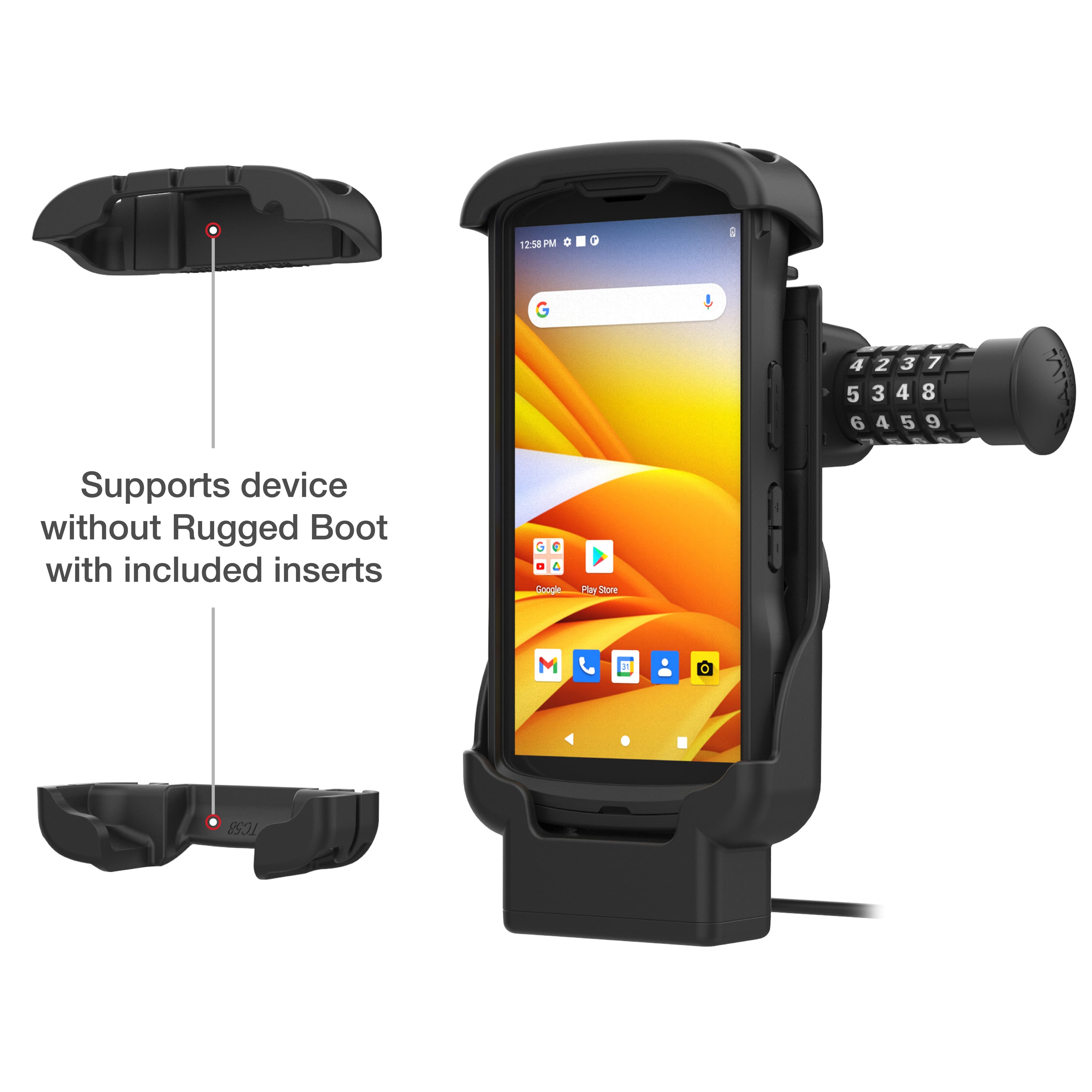 RAM® Combo-Locking Form-Fit Powered Dock for Zebra TC53 & TC58