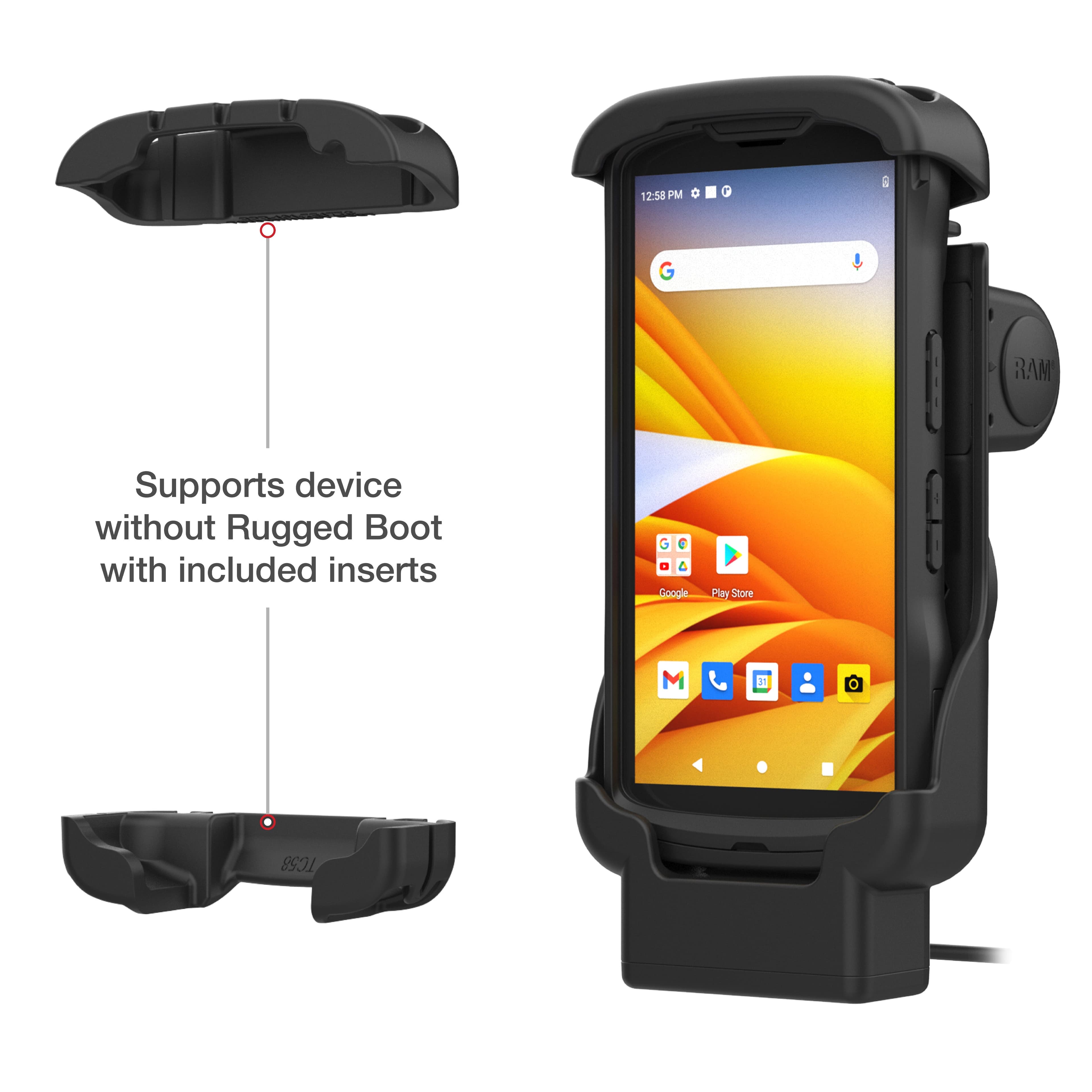 RAM® Form-Fit Powered Dock for Zebra TC53 & TC58