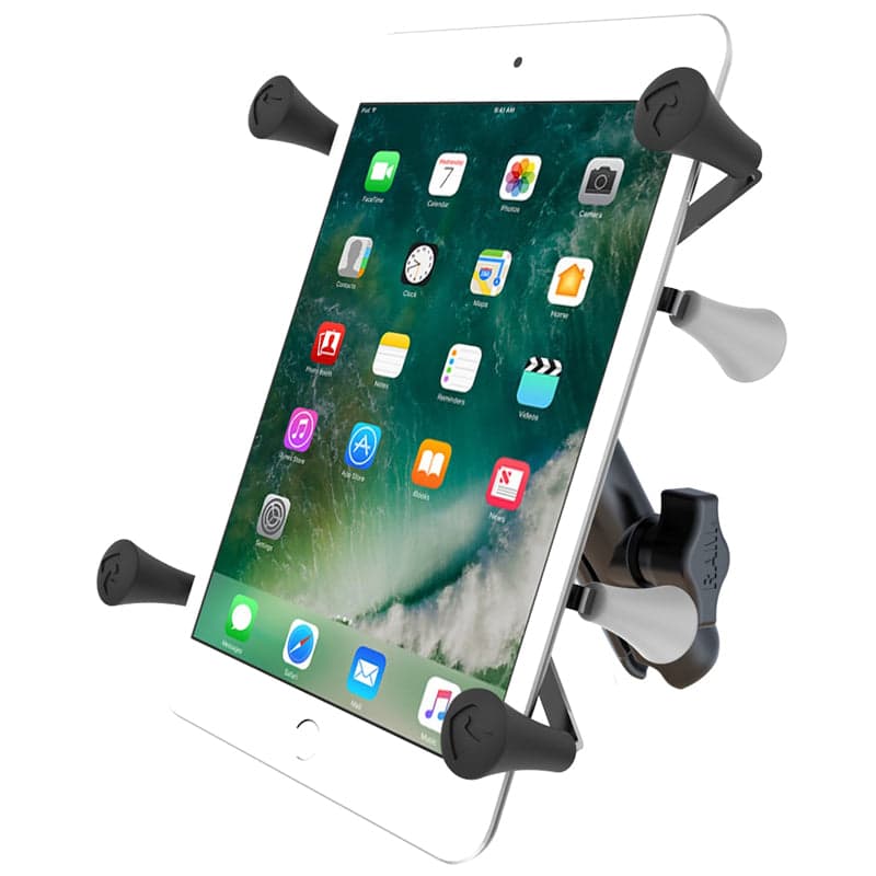 RAM® X-Grip® Universal Holder for 7" (17.8 cm)-8" (20.3 cm) Tablets with Double Socket Arm