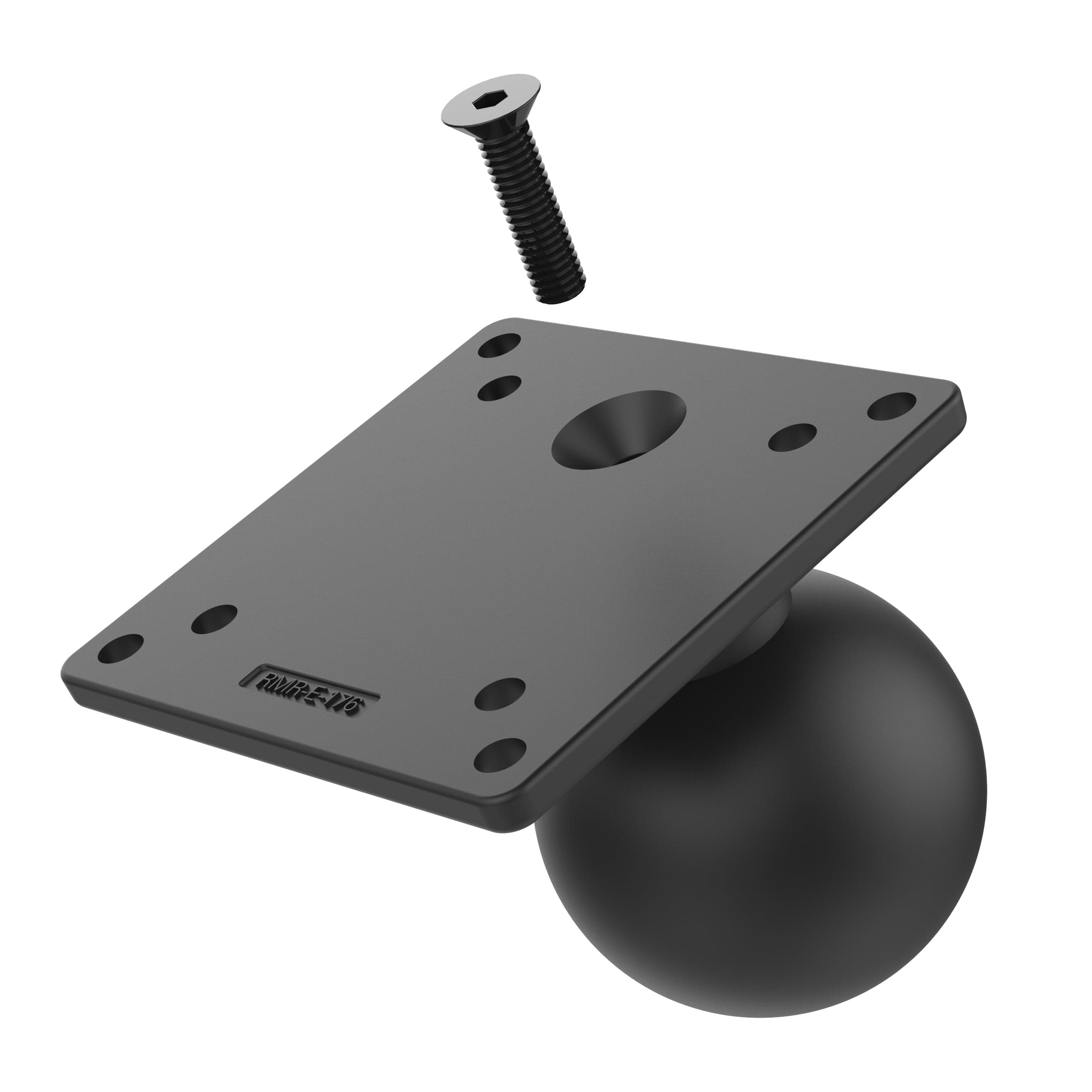 RAM® Steel Reinforced 100x100mm VESA Plate with Ball - E Size