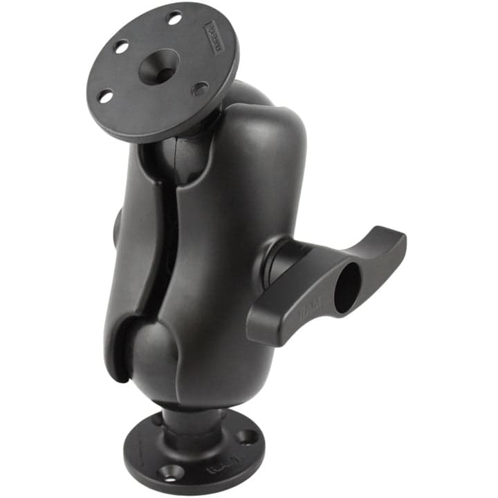 RAM® Double Ball Mount with Two Large Round Plates - E Size Short