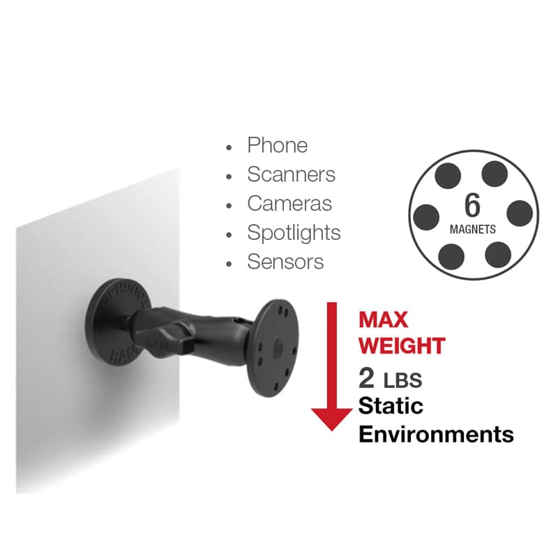 RAM® Tough-Mag™ 66MM Diameter Magnetic Ball Base