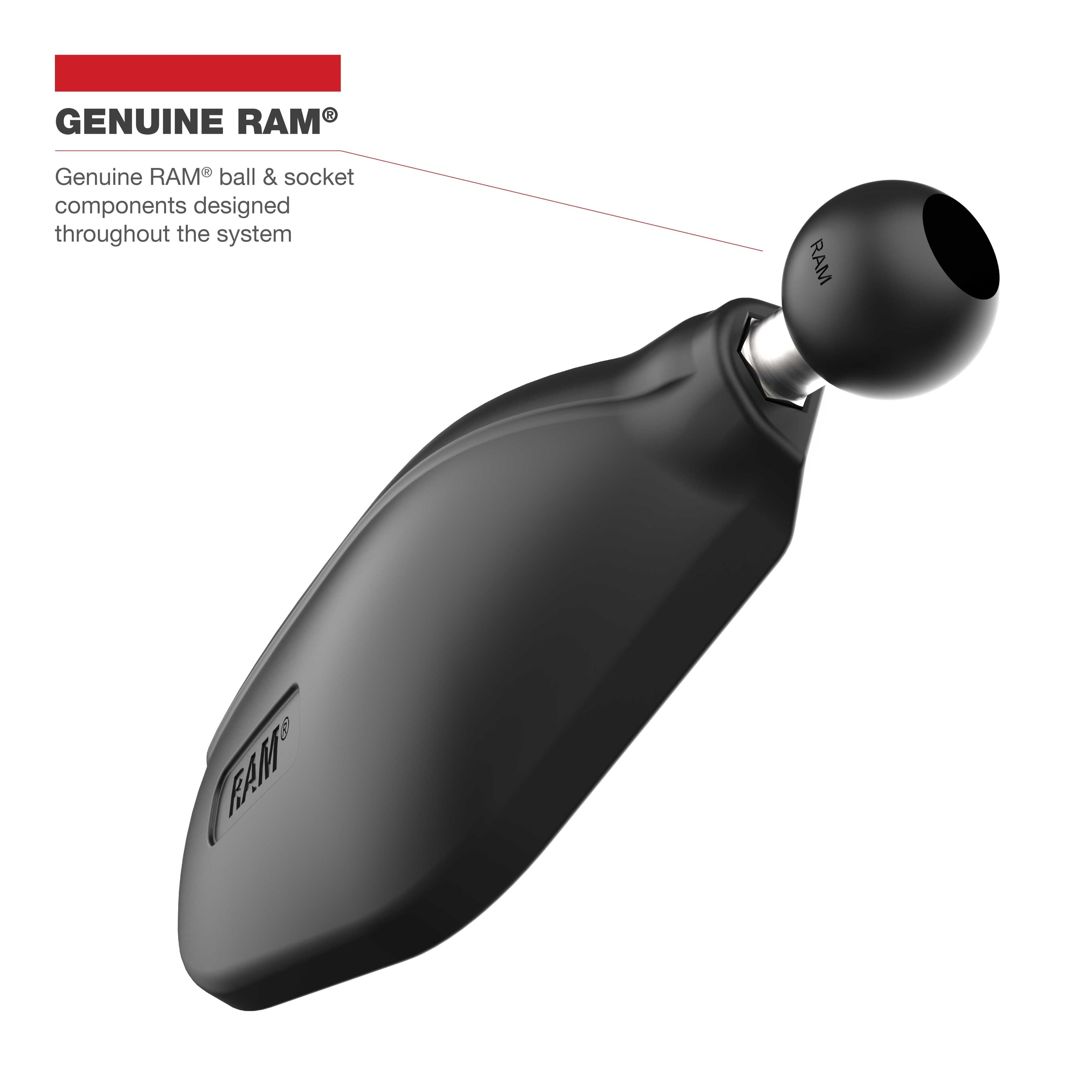 RAM® Tough-Mirror™ Left Mirror with Ball