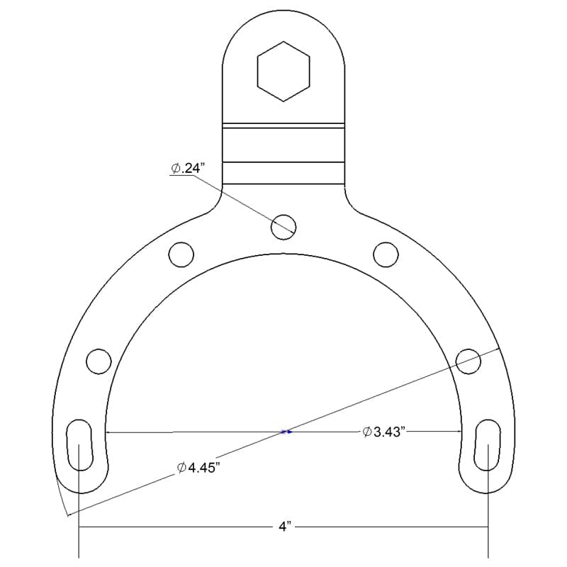 RAM® Large Gas Tank Ball Base for Motorcycles