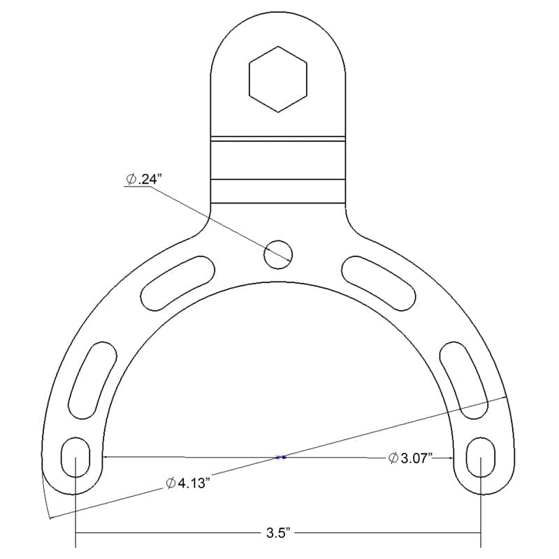 RAM® Small Gas Tank Mount with Diamond Plate