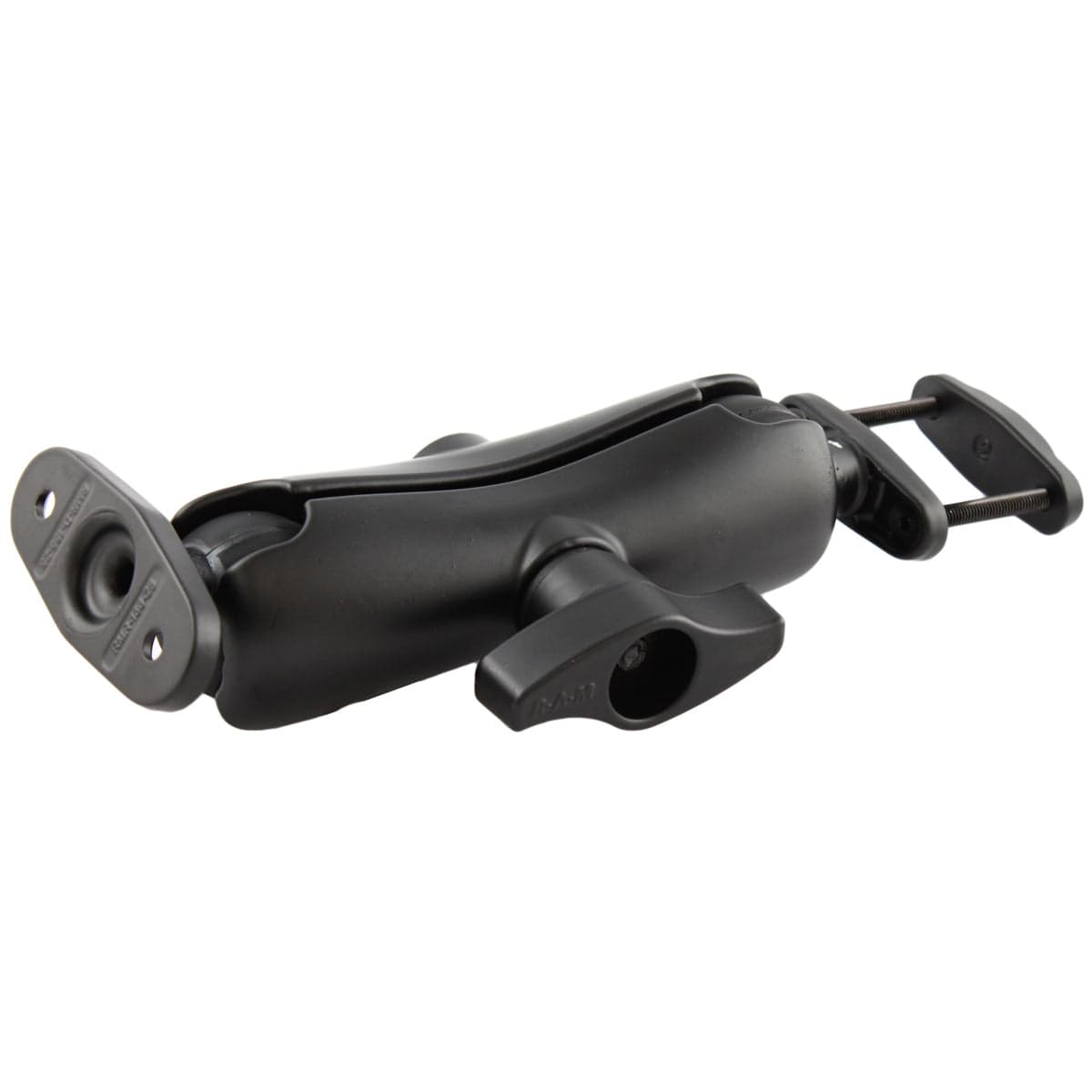 RAM® 2" (50.8 mm) Square Post Clamp Mount with 2 3/8" (60.3 mm) 2-Hole Pattern Plate