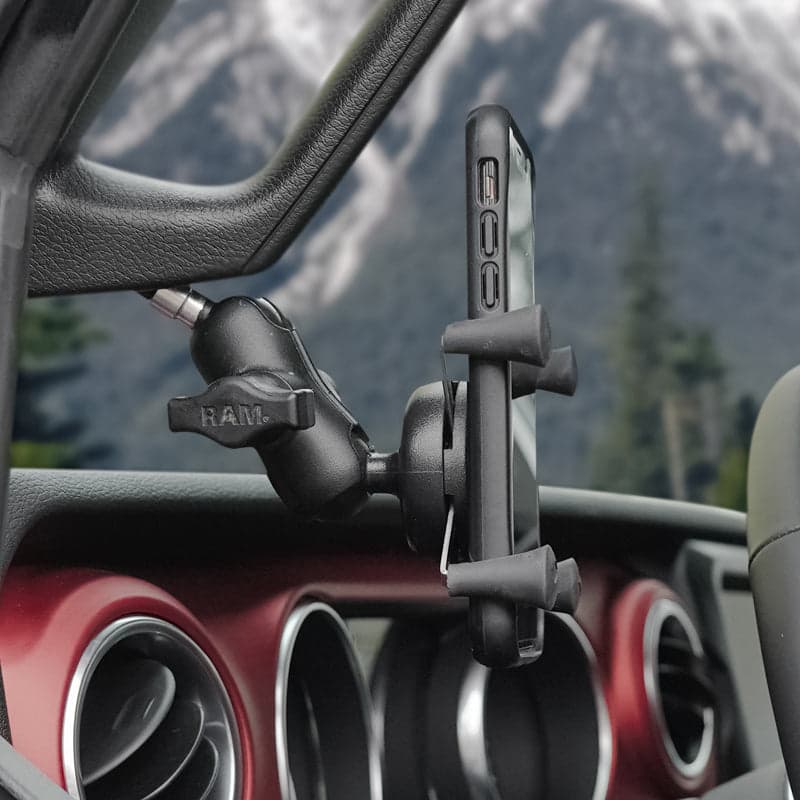 RAM® X-Grip® Phone Mount with Motorcycle Handlebar Clamp Base