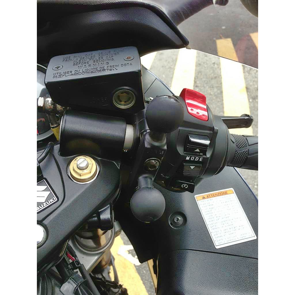 RAM® Motorcycle Brake/Clutch Reservoir Base with Add-On Ball