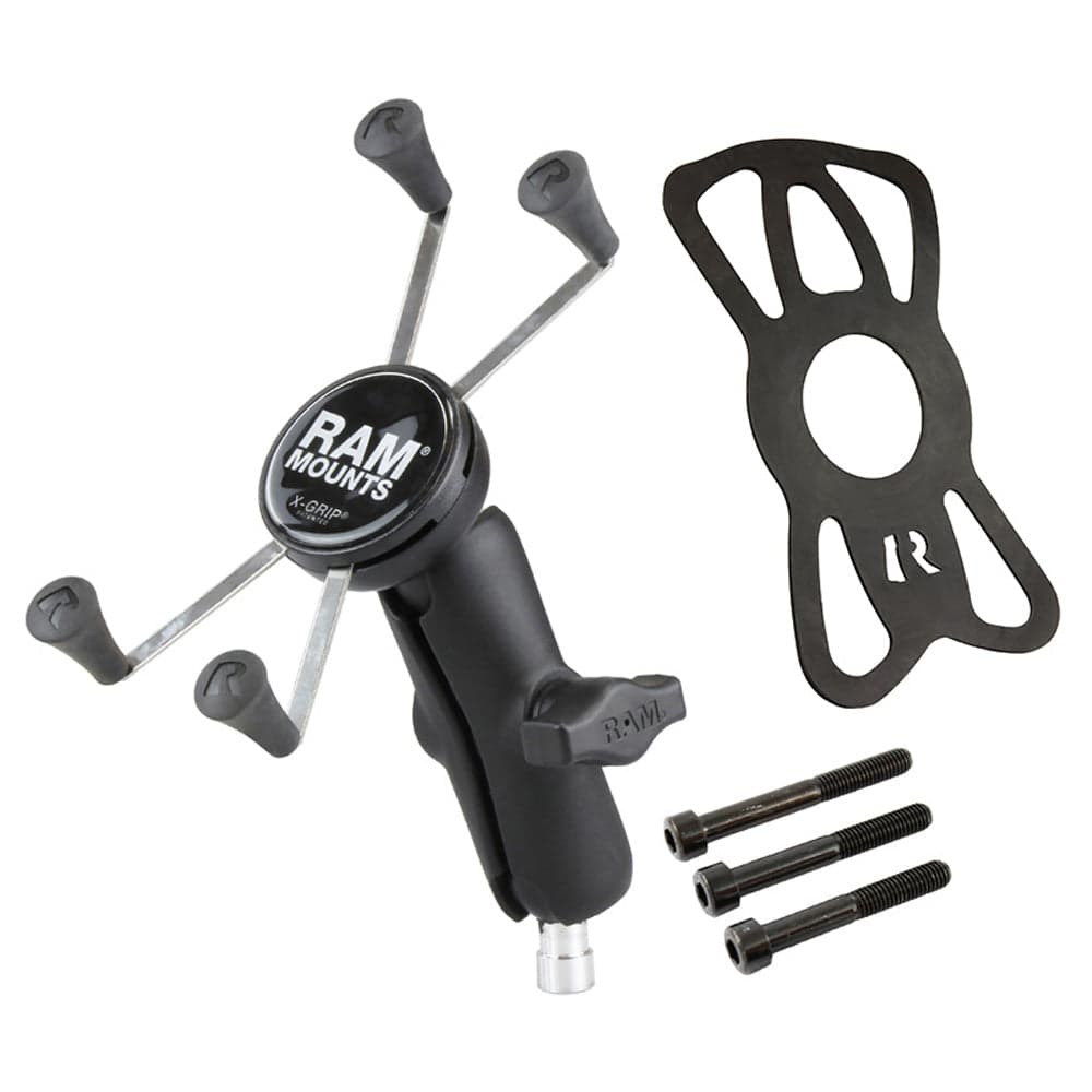RAM® X-Grip® Large Phone Mount with Motorcycle Handlebar Clamp Base