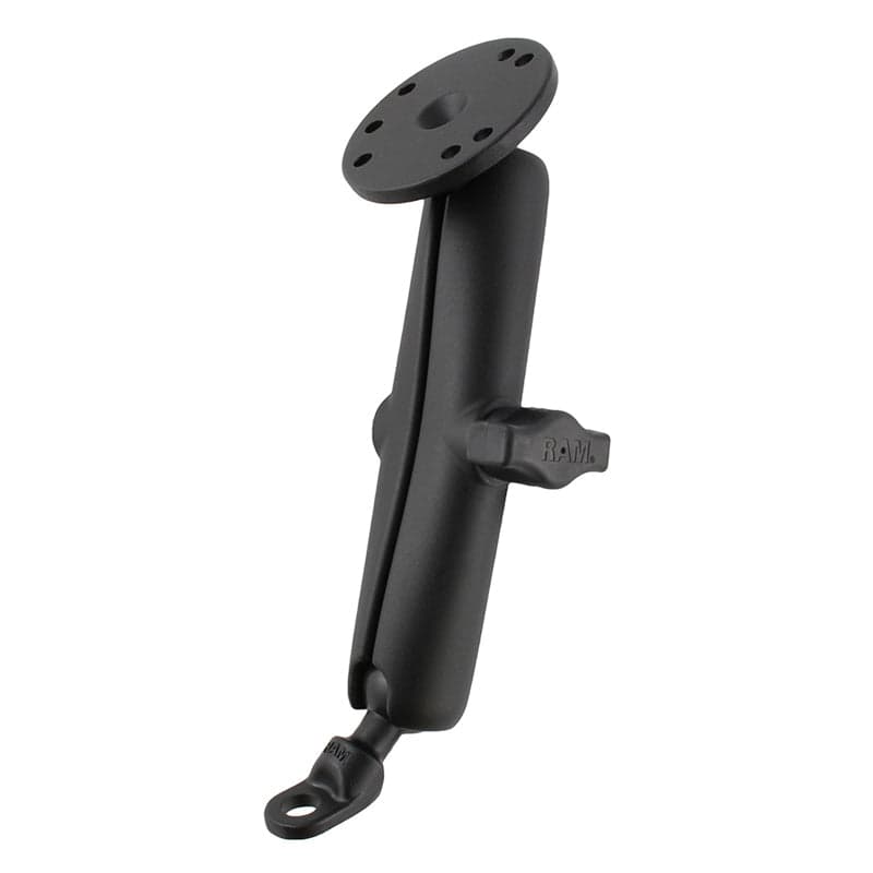 RAM® 9mm Angled Bolt Head Adapter Mount with Round Plate - Long