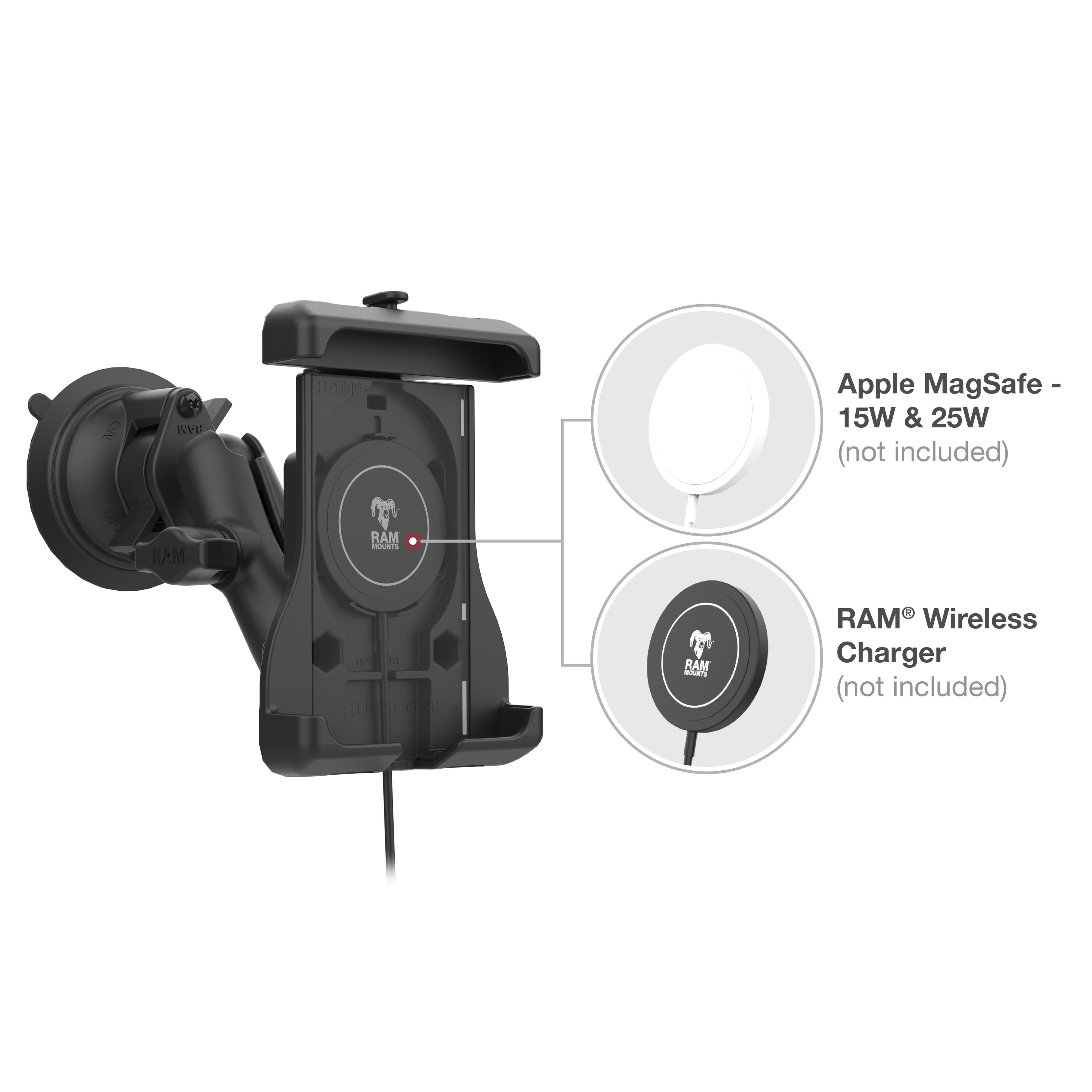 RAM® Quick-Grip™ Suction Cup Mount for iPhone 12 Series + MagSafe