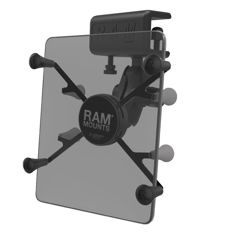 RAM® X-Grip® Mount with Glare Shield Clamp Base for 7" (17.8 cm)-8" (20.3 cm) Tablets