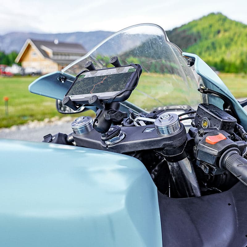 RAM® X-Grip® Phone Holder with Motorcycle Fork Stem Base