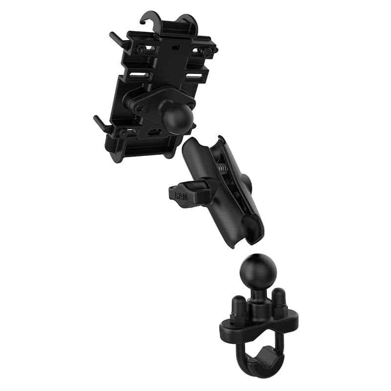 RAM® Quick-Grip™ Phone Mount with Handlebar U-Bolt Base - Medium