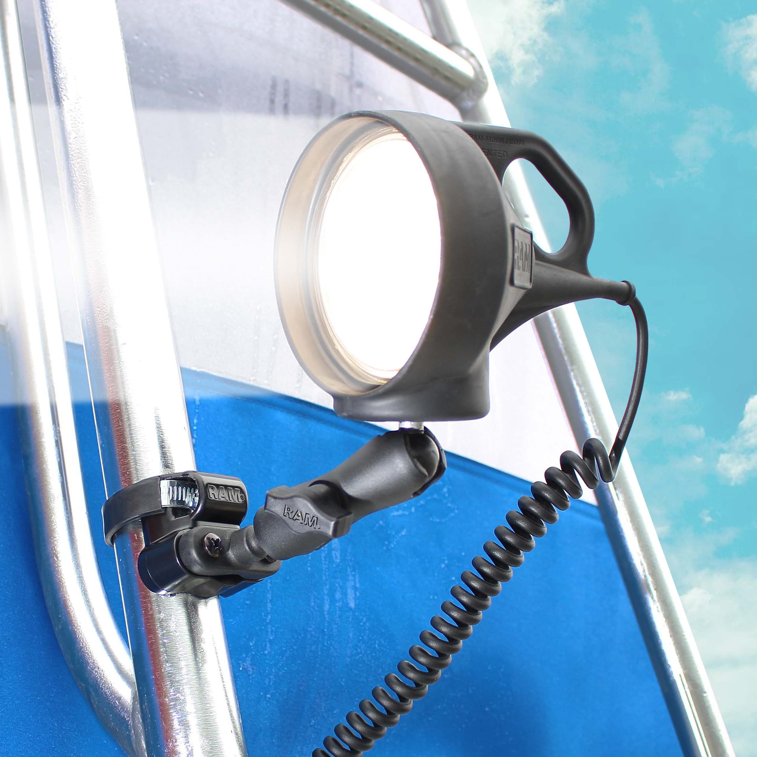 RAM® ATV/Side By Side Rail Mount with LED Spotlight