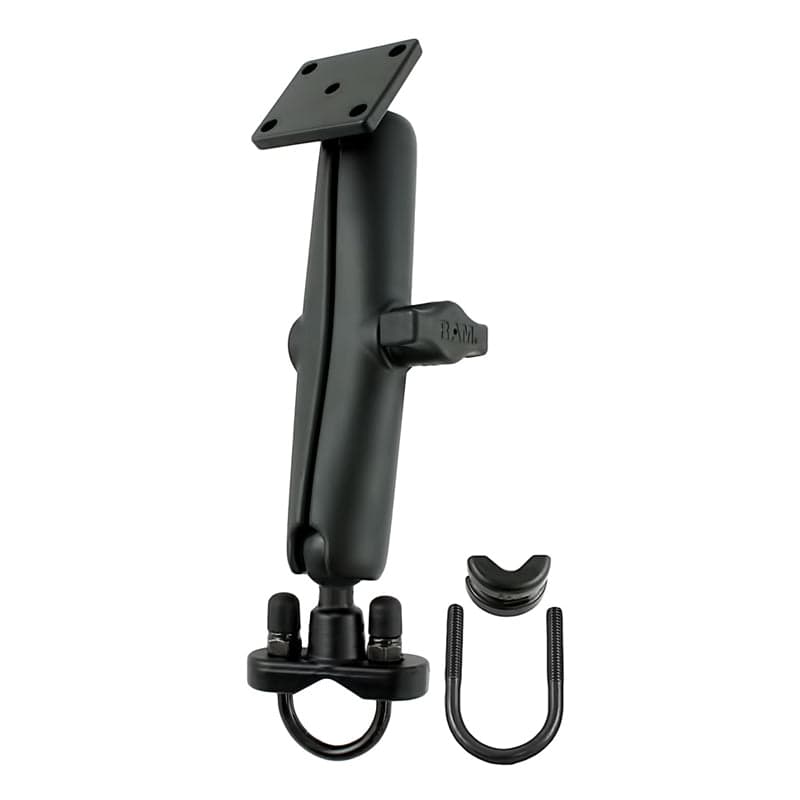 RAM® Handlebar U-Bolt Double Ball Mount with Rectangle AMPS Plate