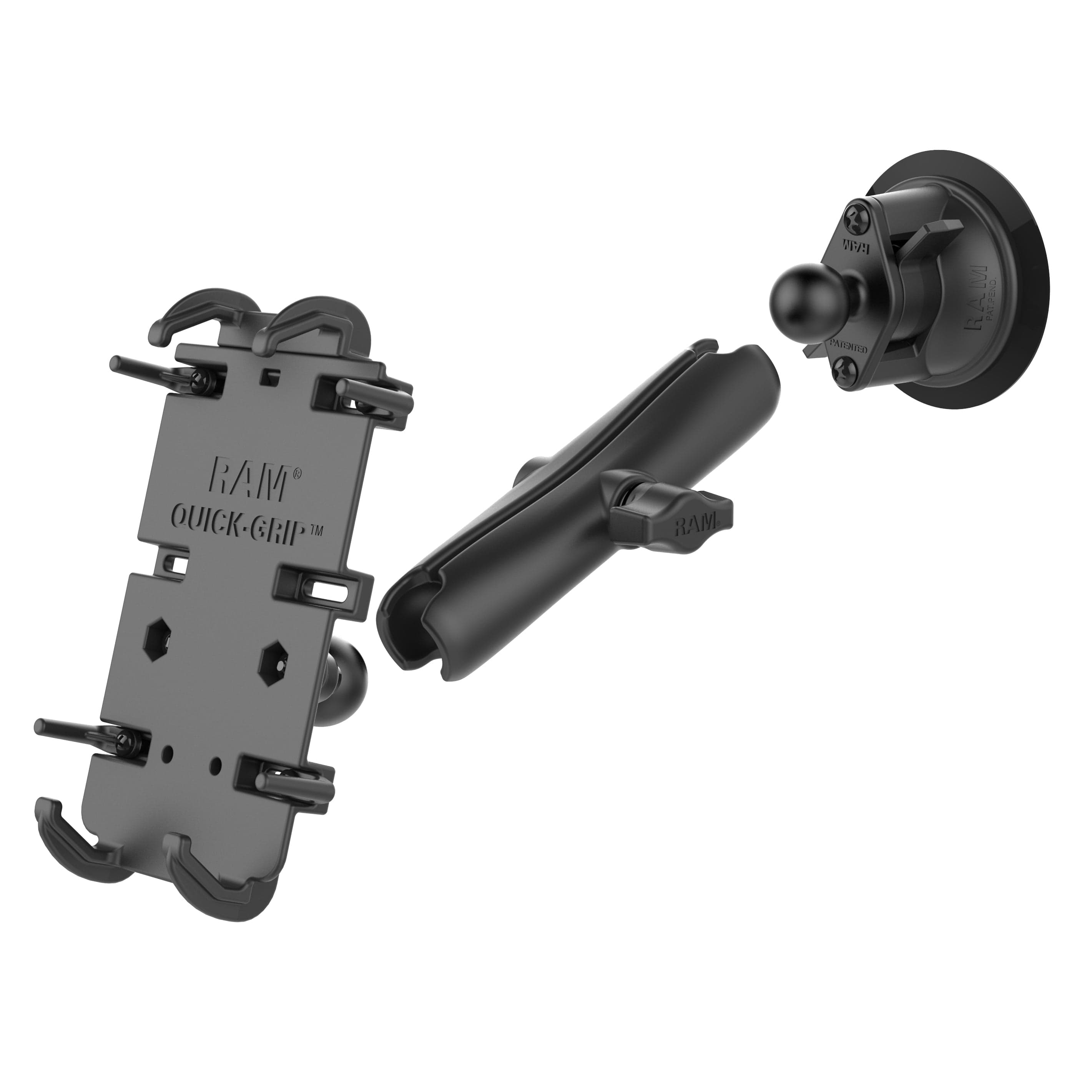RAM® Quick-Grip™ XL Phone Mount with Twist-Lock™ Suction Cup - Long