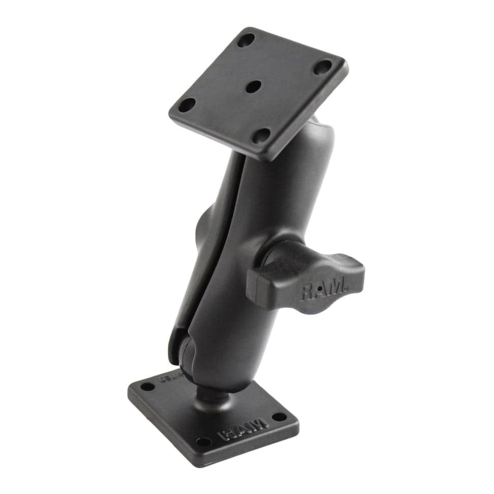 RAM® Drill-Down Double Ball Mount with Rectangle AMPS Plates - Medium
