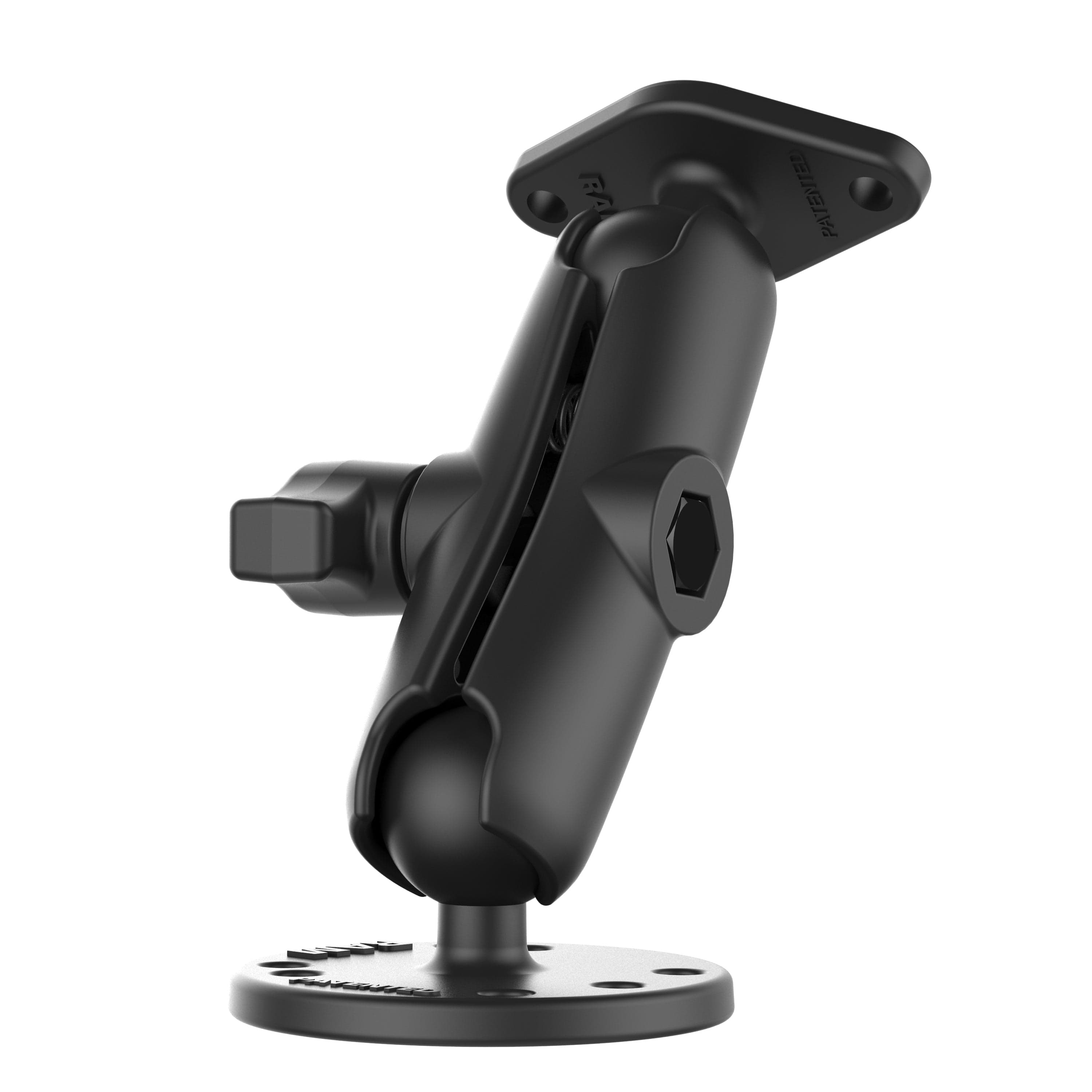 RAM® Double Ball Drill-Down Mount with Diamond Plate - Medium