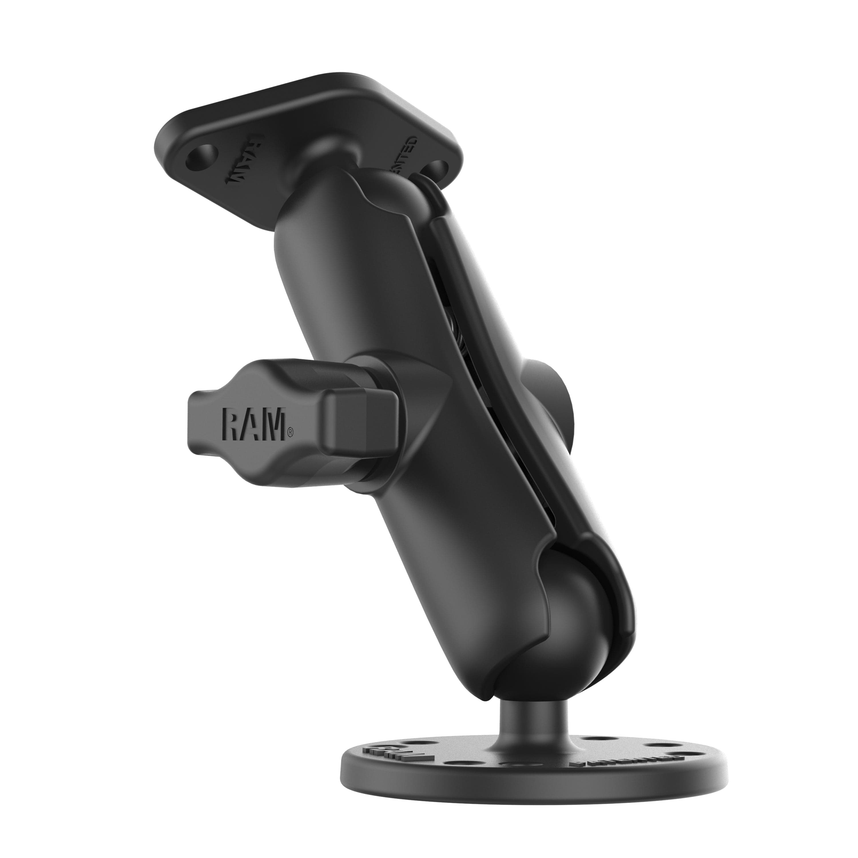 RAM® Double Ball Drill-Down Mount with Diamond Plate - Medium