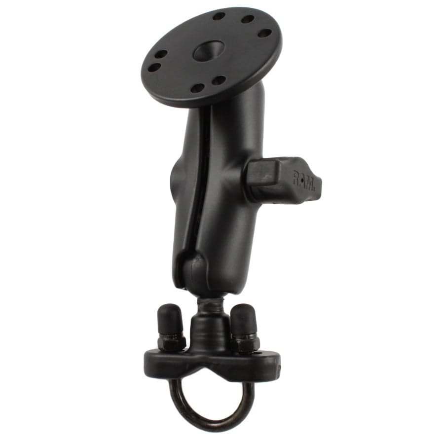 RAM® Handlebar U-Bolt Double Ball Mount with Round Plate - B Size Medium