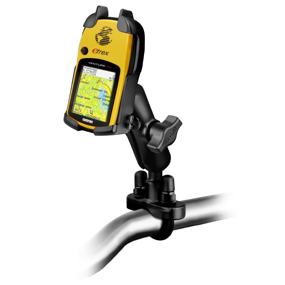 RAM® U-Bolt Double Ball Mount for Garmin eTrex Legend Color + More