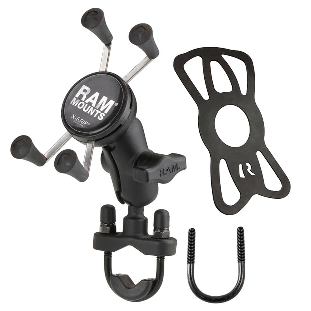 RAM® X-Grip® Phone Mount with Handlebar U-Bolt Base - Short