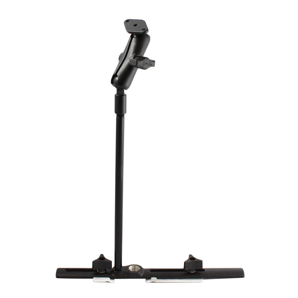 RAM® Cessna Seat Rail Mount with 12" (30.5 cm) Flex Arm and Diamond Plate