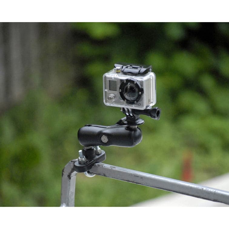 RAM® U-Bolt Double Ball Mount with 1/4"-20 Threaded Stud - B Size Medium