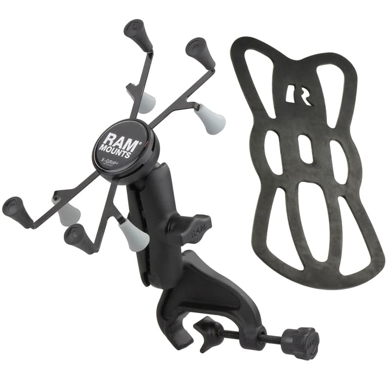 RAM® X-Grip® Mount with Yoke Clamp Base for 7" (17.8 cm)-8" (20.3 cm) Tablets