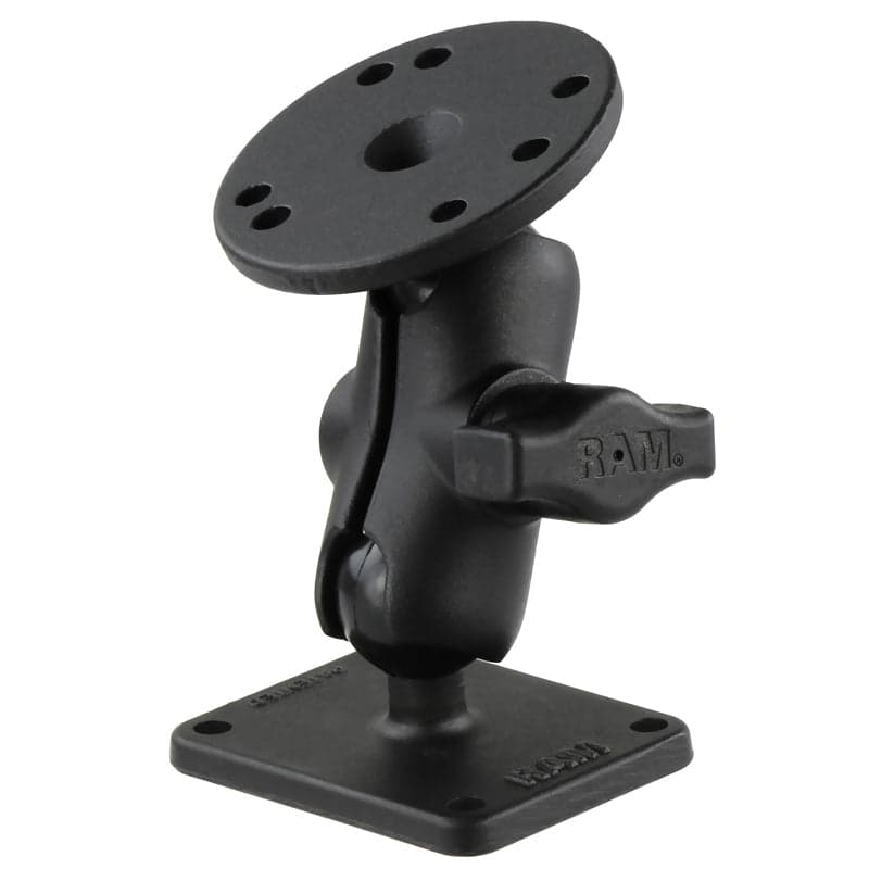 RAM® Double Ball Mount with Round Plate and 2" (50.8 mm) x 2.5" (63.5 mm) Plate