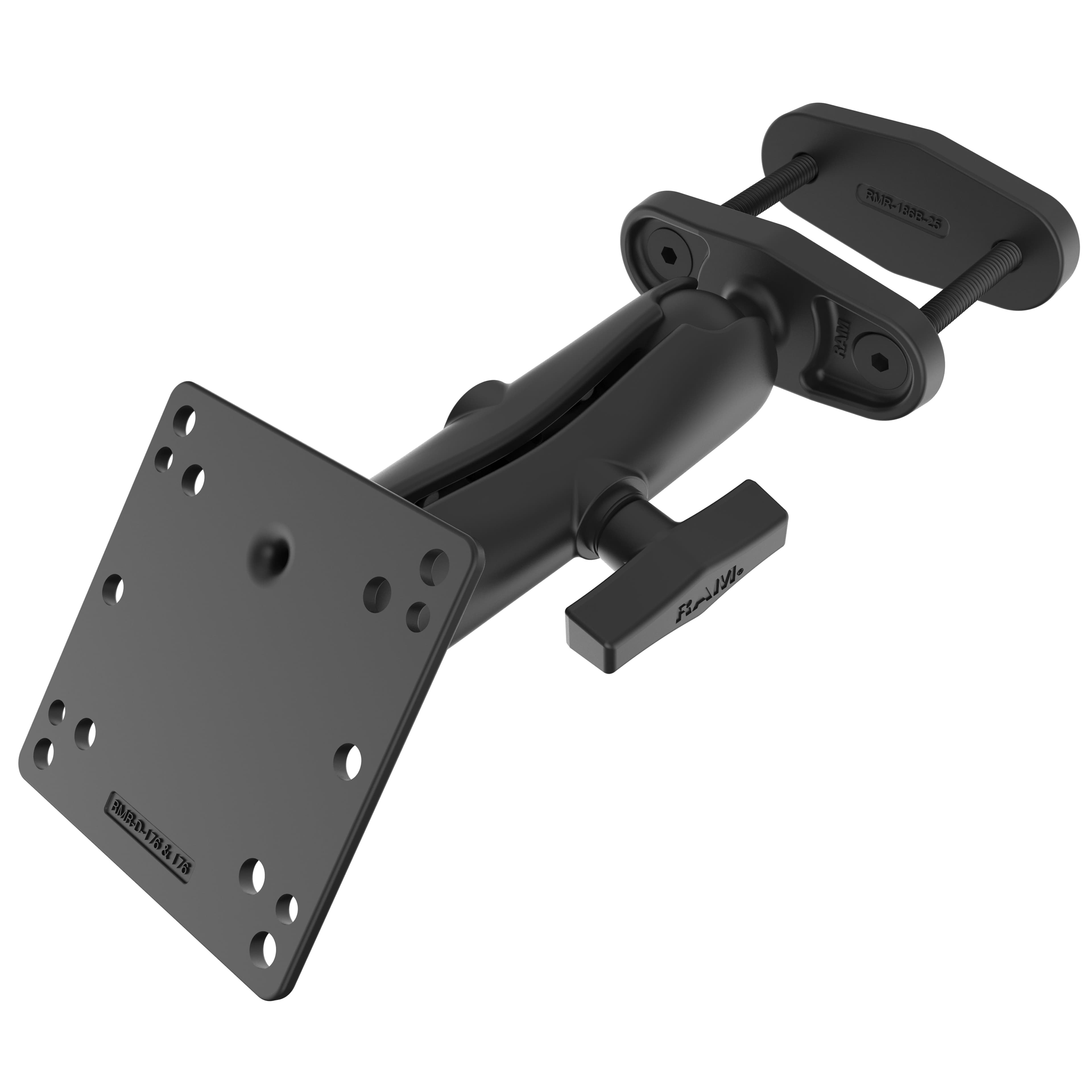RAM® 2.5" (63.5 mm) Square Post Clamp Mount with 100x100mm VESA Plate