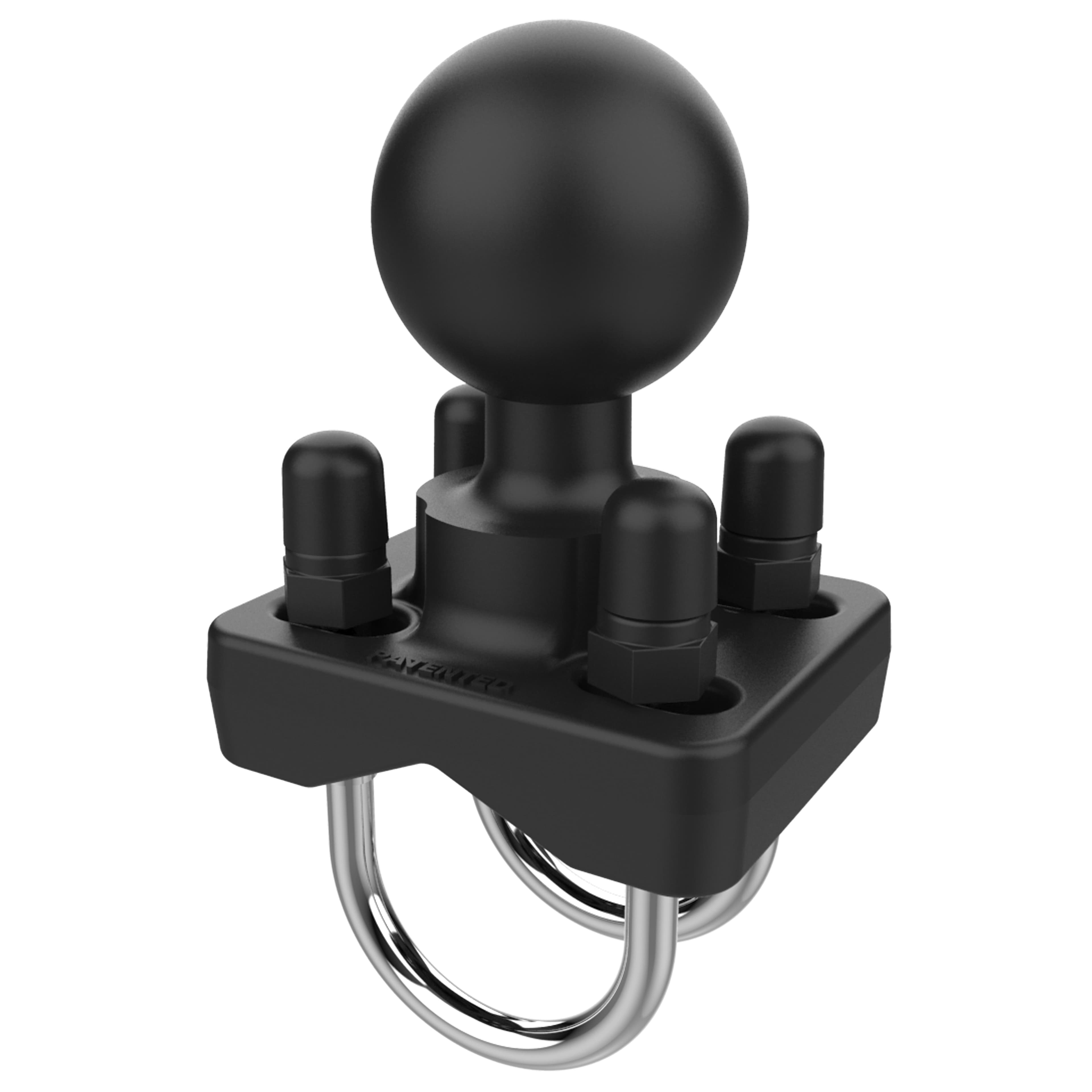 RAM® Double U-Bolt Ball Base for 1" (25.4 mm) - 1.25" (31.8 mm) Rails - C Size