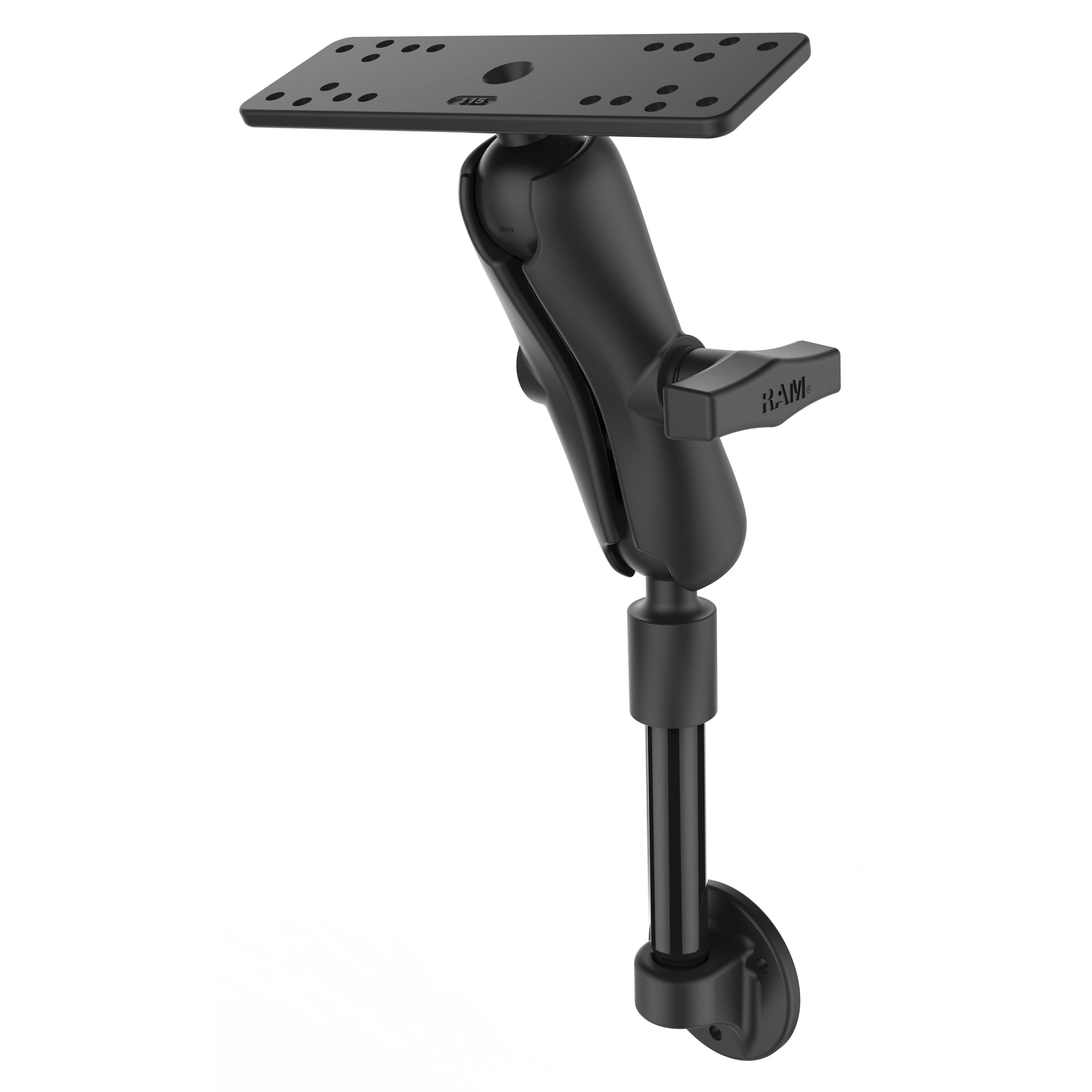 RAM® 6" (15.2 cm) Long 0° NPT Pipe Mount with Double Ball Mount