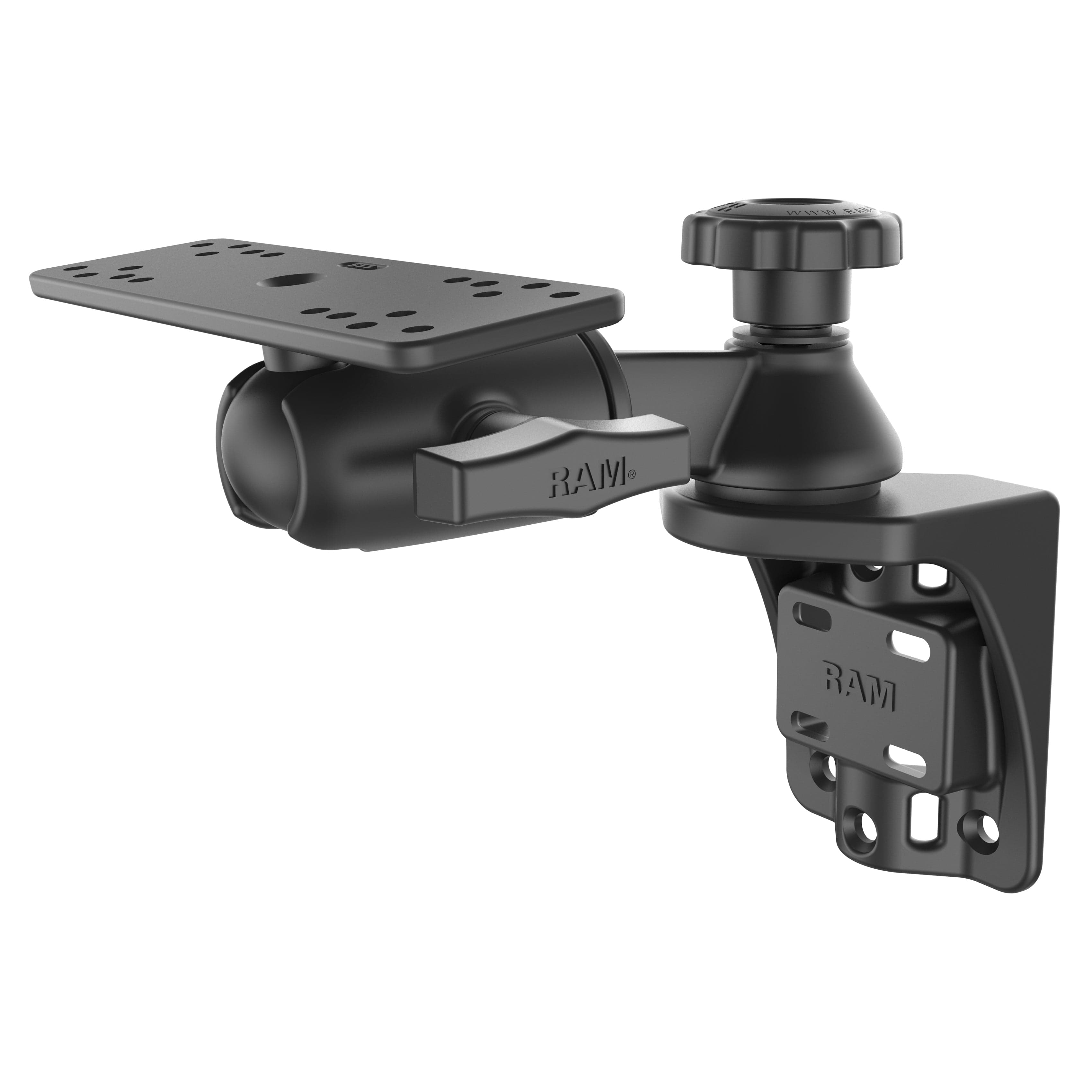 RAM® Vertical 6" (15.2 cm) Swing Arm Mount with Round Ball Adapter