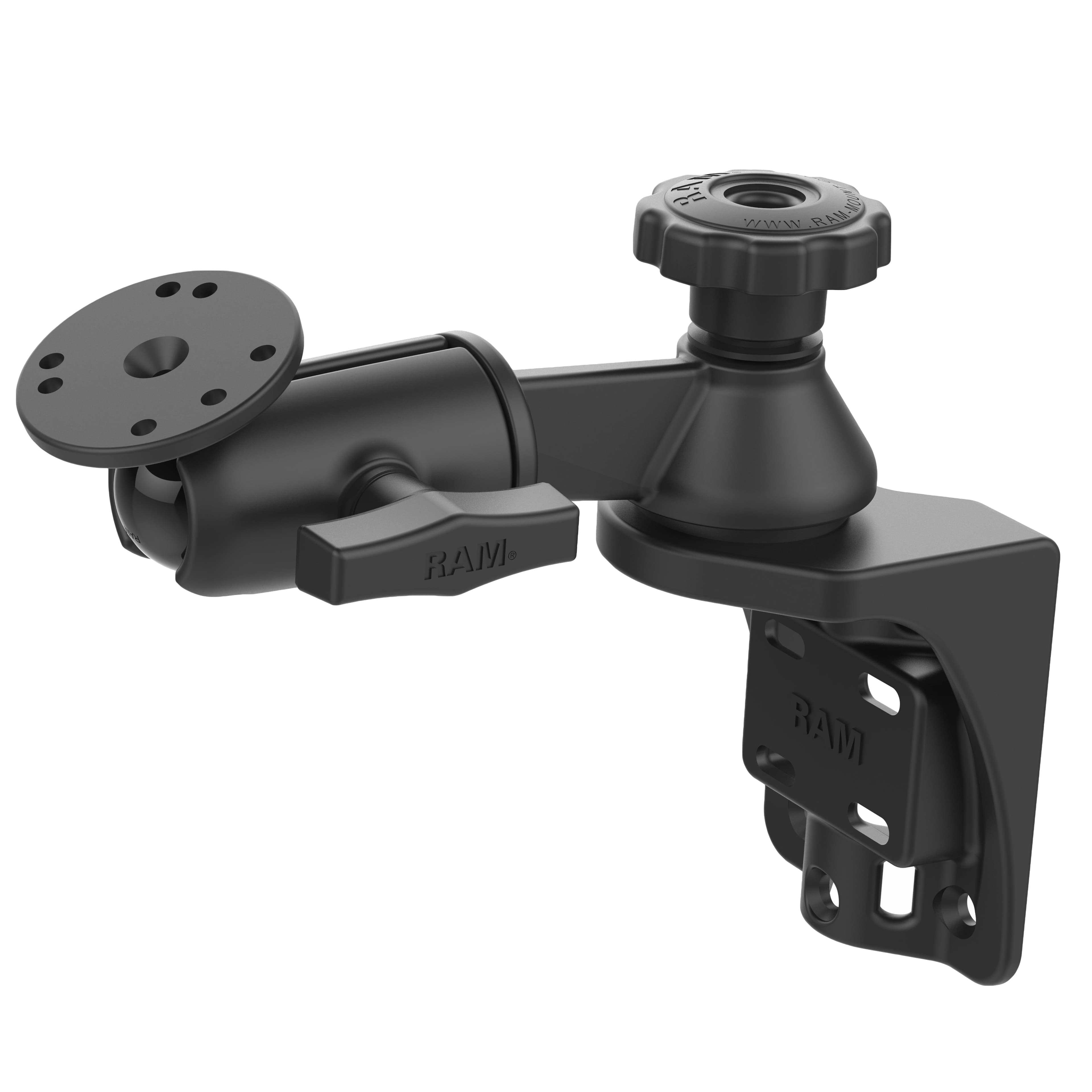RAM® Vertical 6" (15.2 cm) Swing Arm Mount with Marine Electronics Ball Adapter