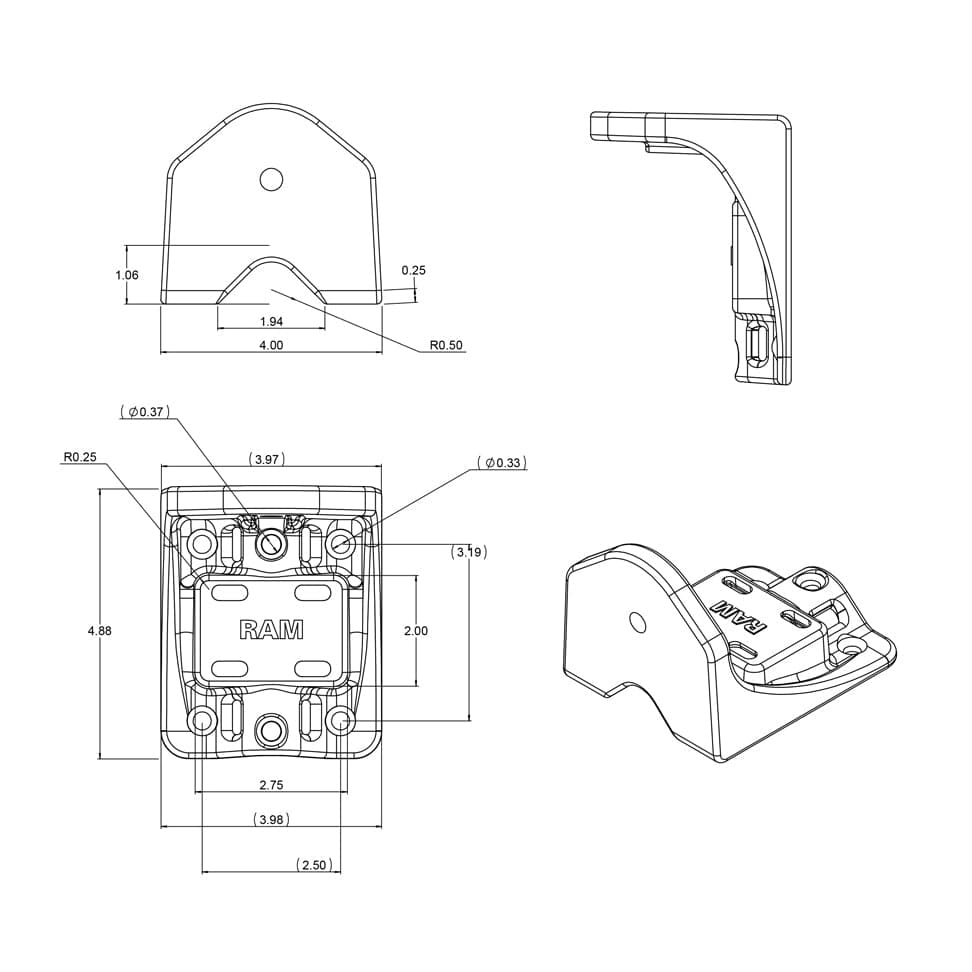 RAM® Vertical Swing Arm Base