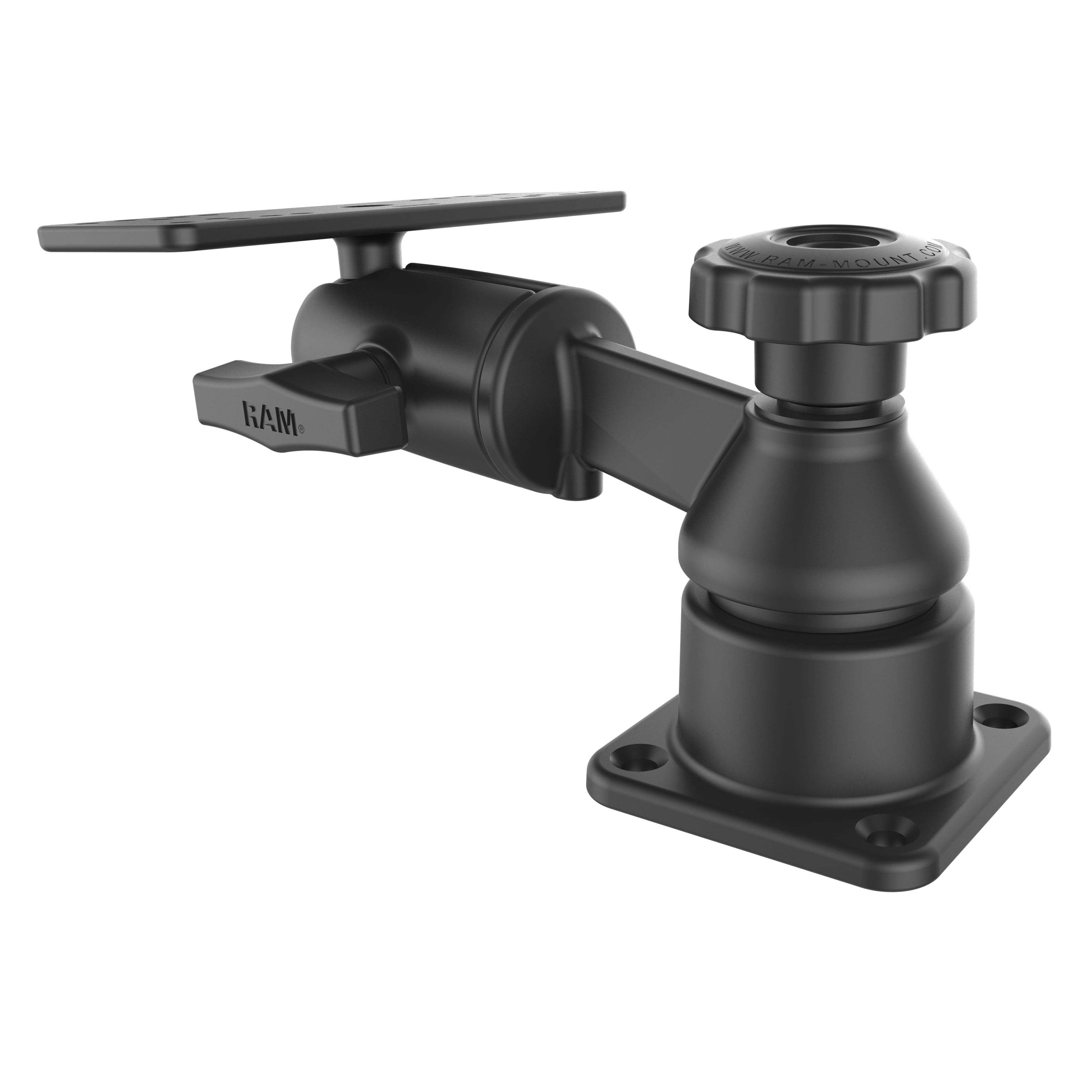 RAM® Horizontal 6" (15.2 cm) Swing Arm Mount with Ball & Socket Rectangular Plate